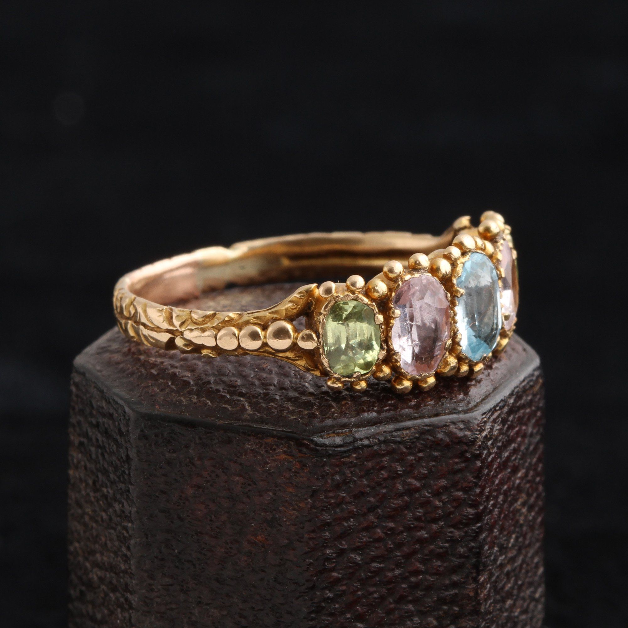 Georgian Topaz & Chrysoberyl Ring