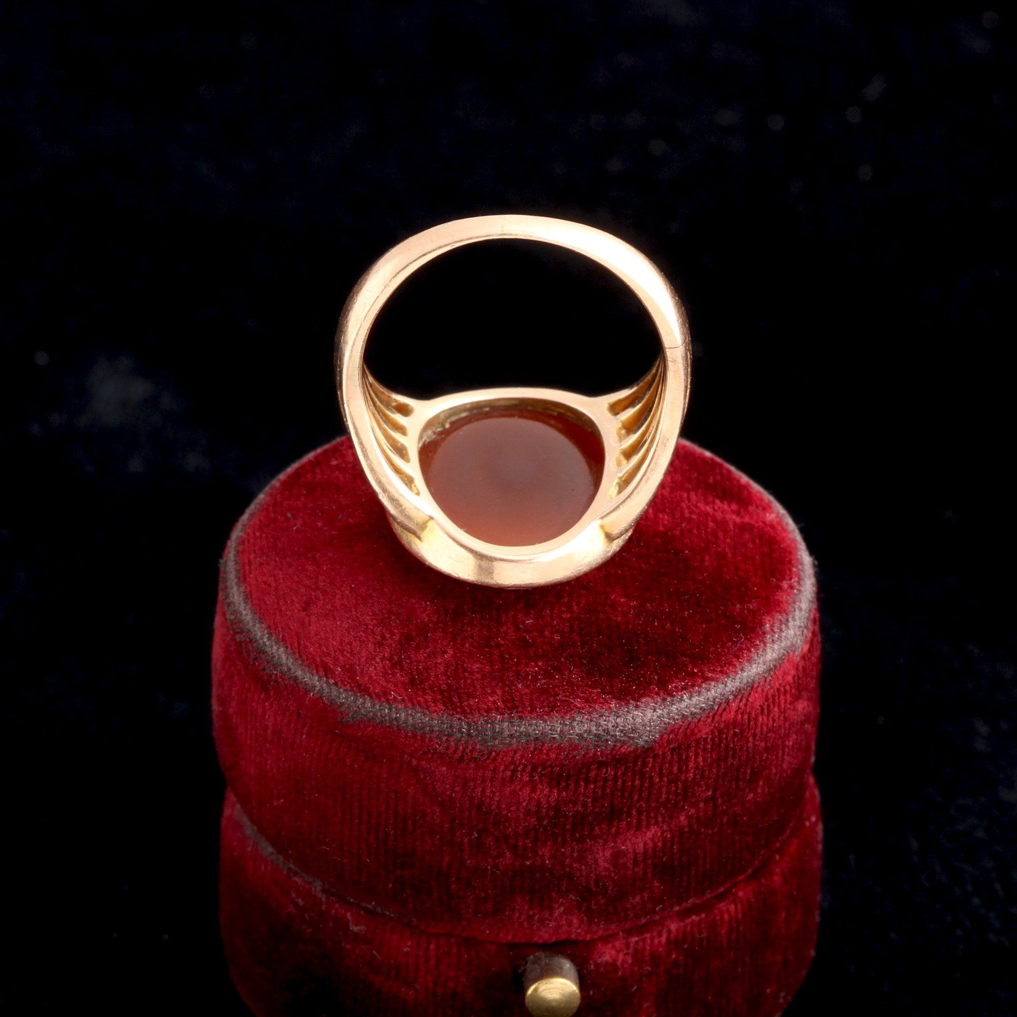 Victorian "RJ" Sardonyx Intaglio Ring