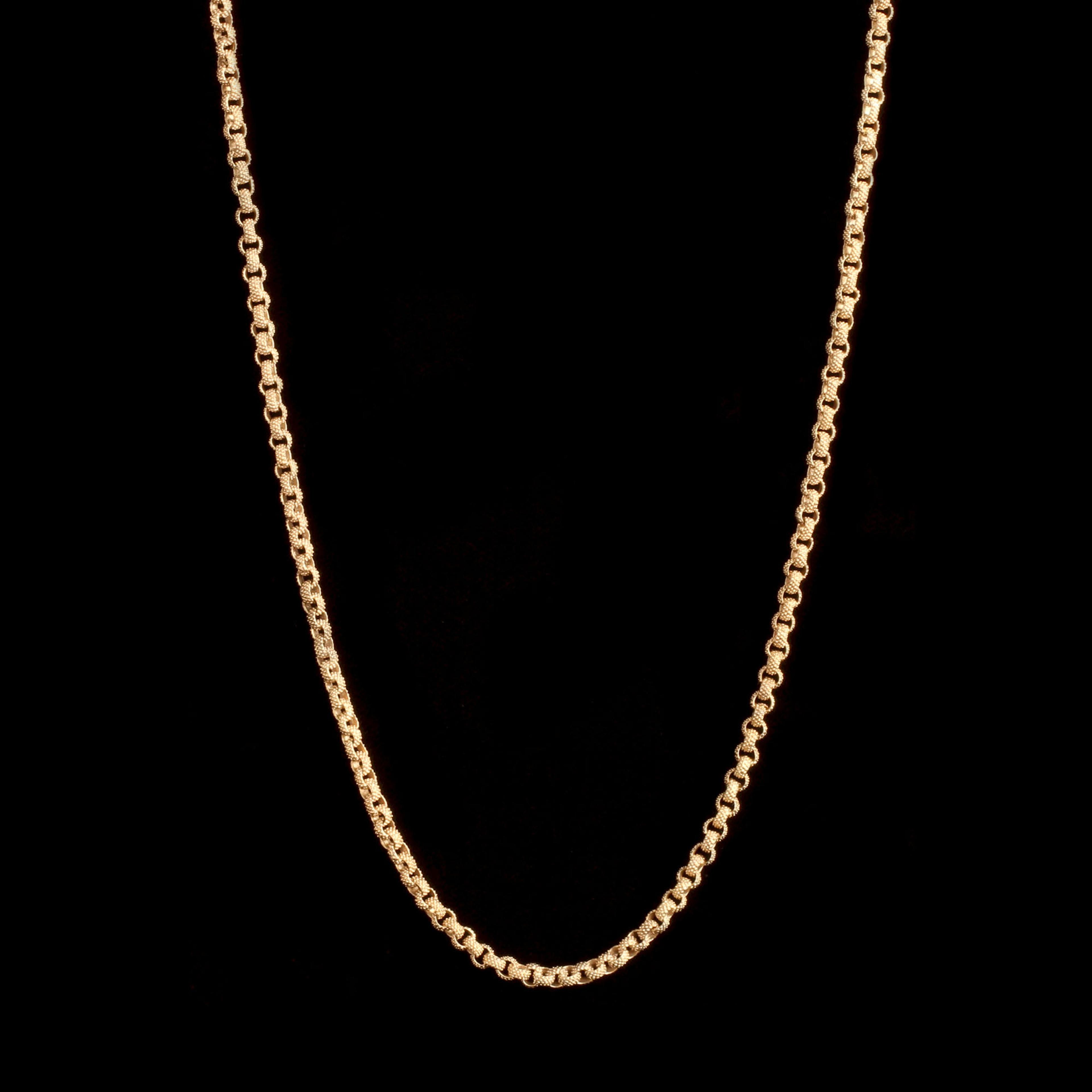 Georgian 19" Textured Gold Chain