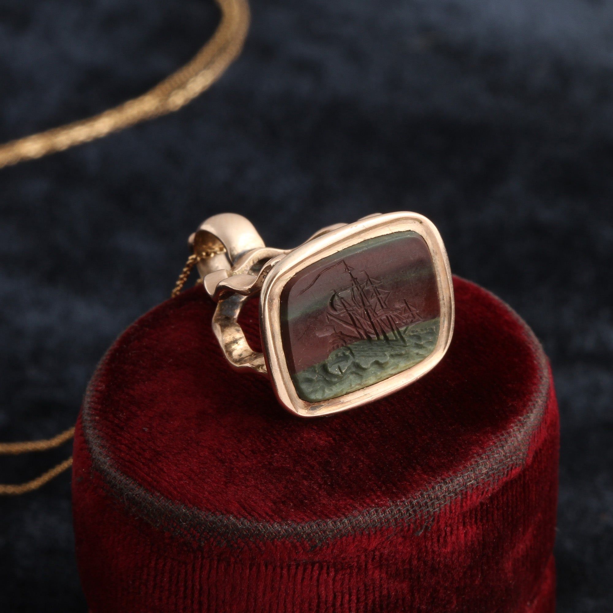 Victorian Galleon at Sea Wax Seal Fob