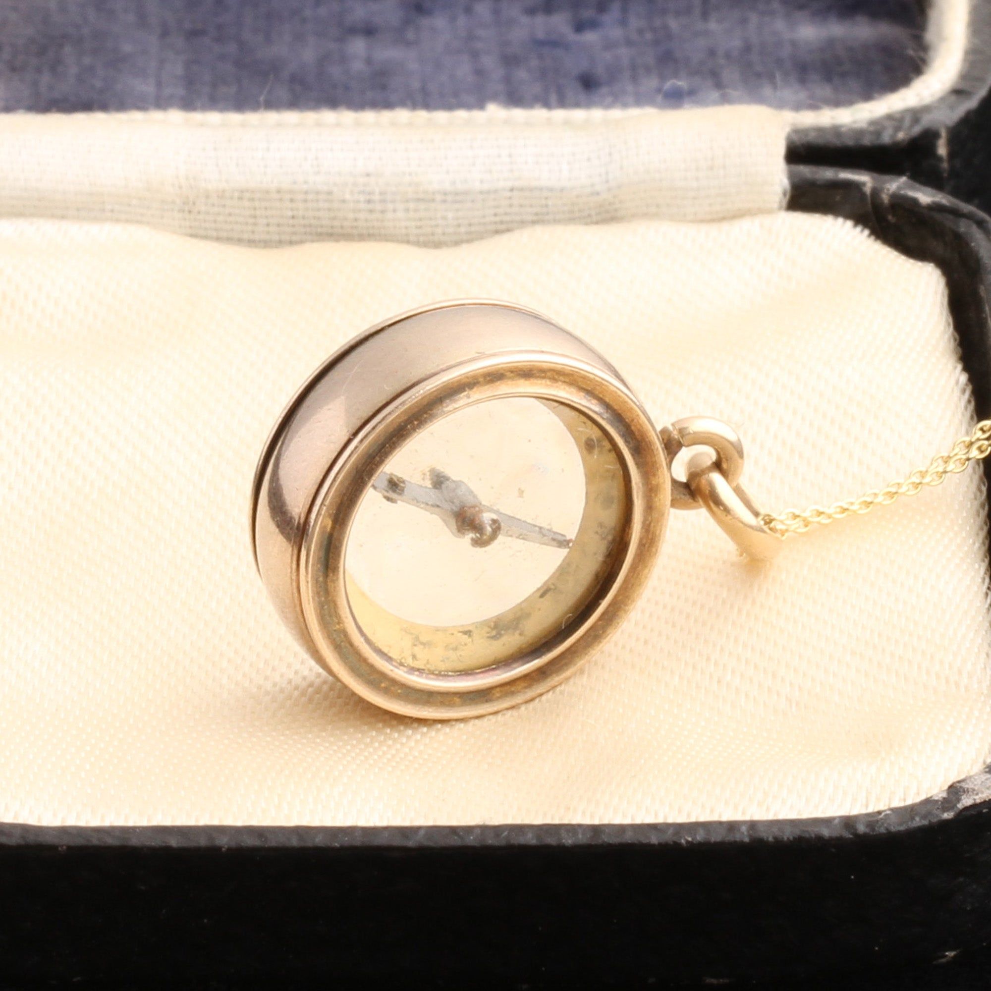 Victorian Gold Compass Fob Necklace