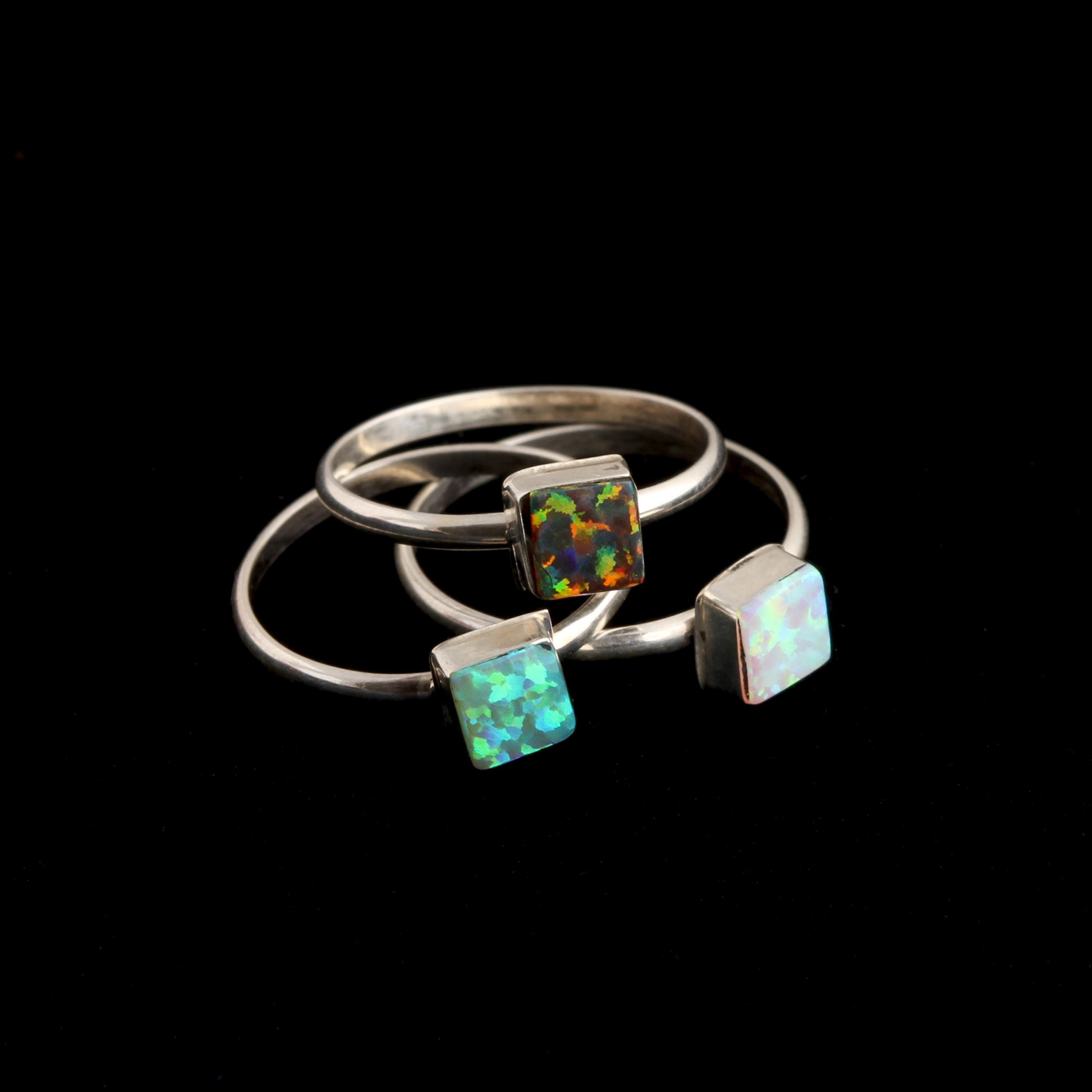 Equilateral Opal Ring