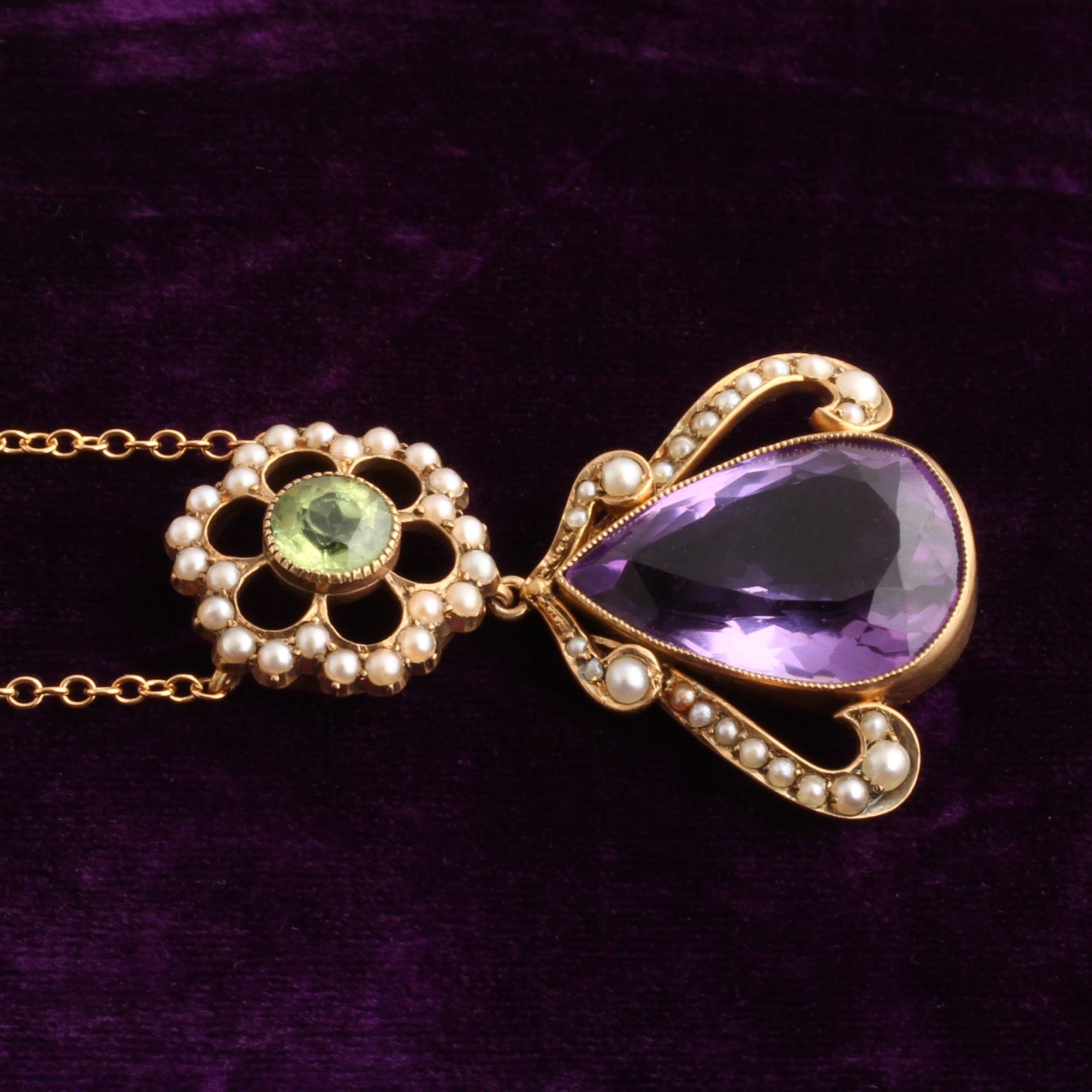 Edwardian Suffragette Colors Necklace