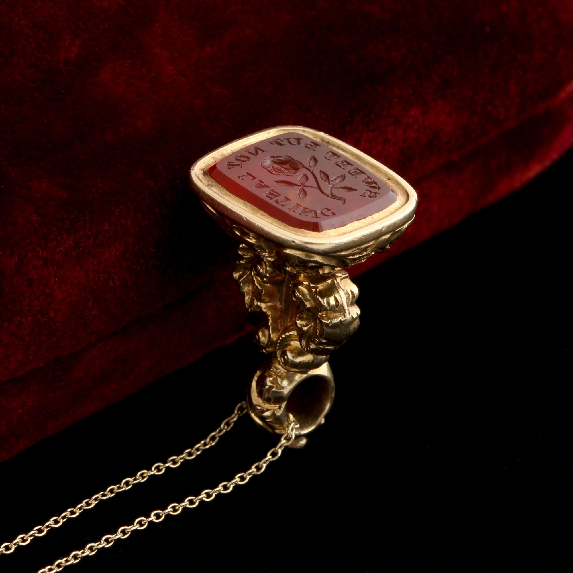 Georgian "Sweet but not Lasting" Wax Seal Necklace