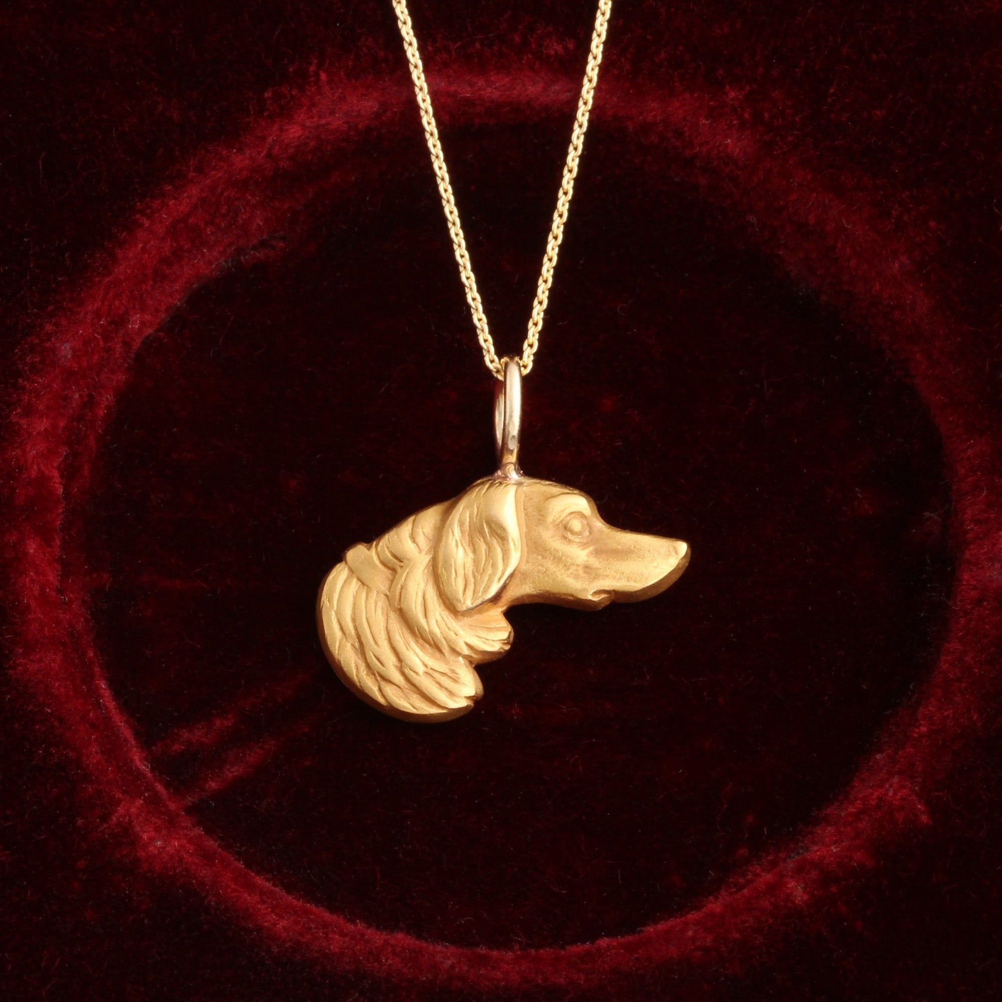 Edwardian Hunting Dog Pendant