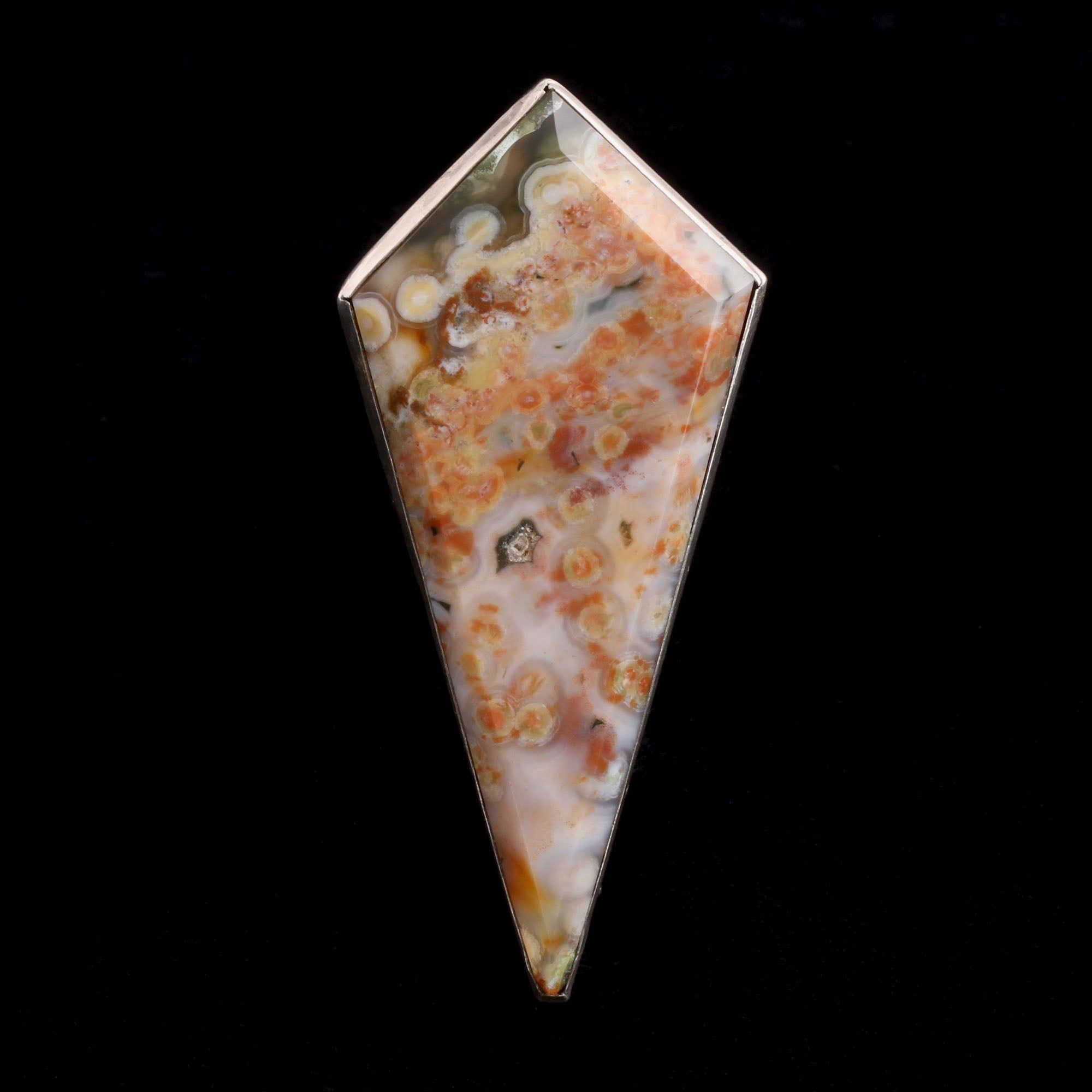 Scottish Victorian Sea Jasper Brooch