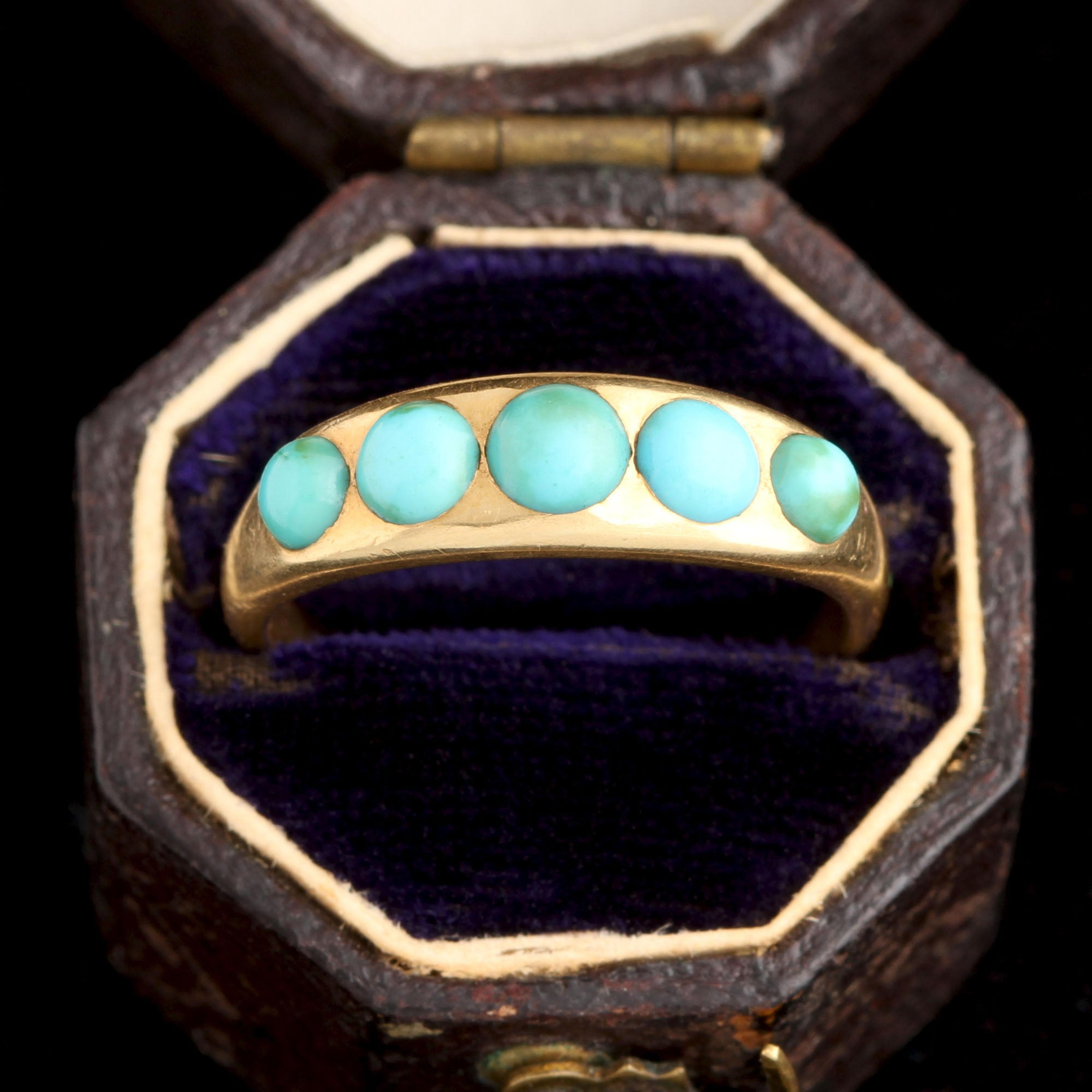 Victorian Five Stone Turquoise Ring