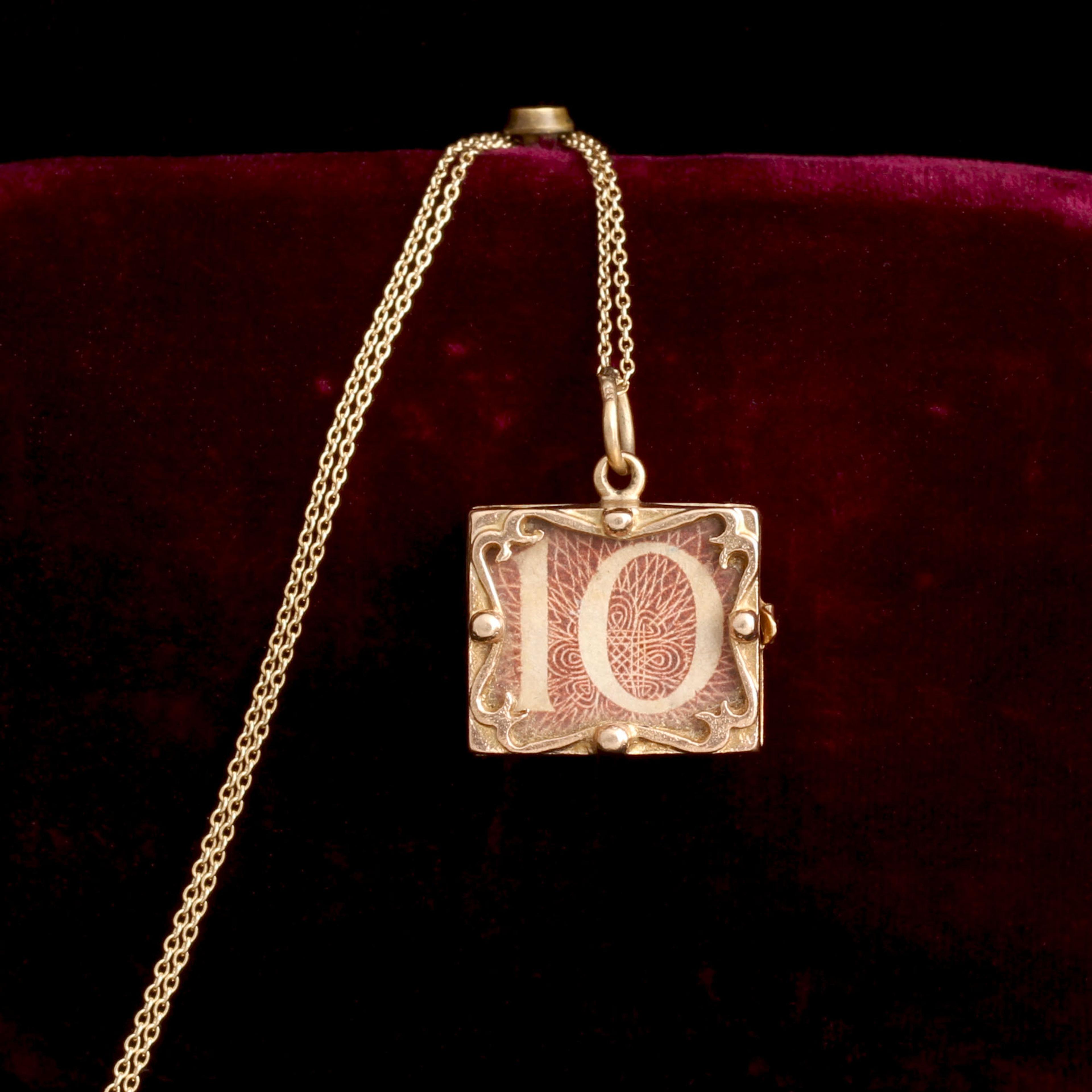 Retro 10 Shilling Charm Necklace