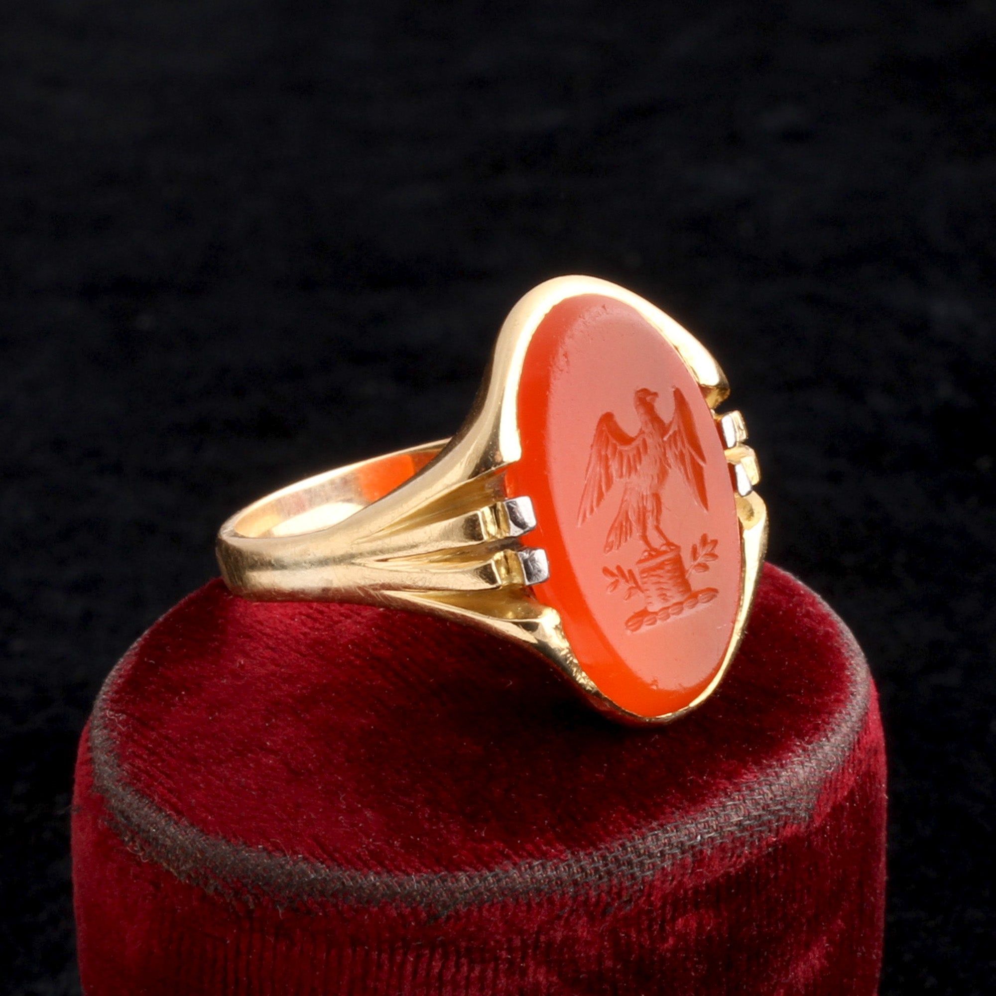 1930s Falcon Intaglio Ring