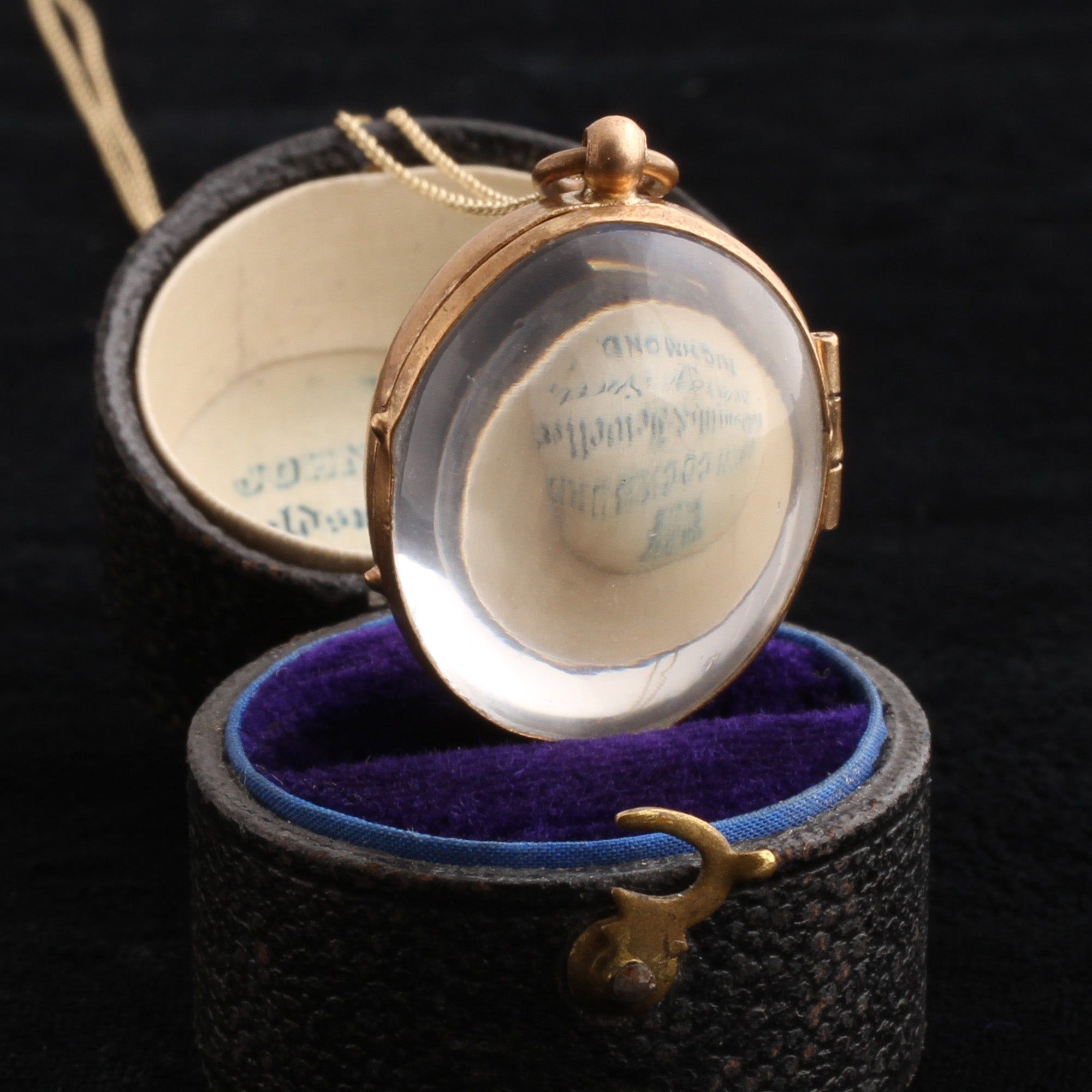 Victorian Rock Crystal Oval Ball Locket