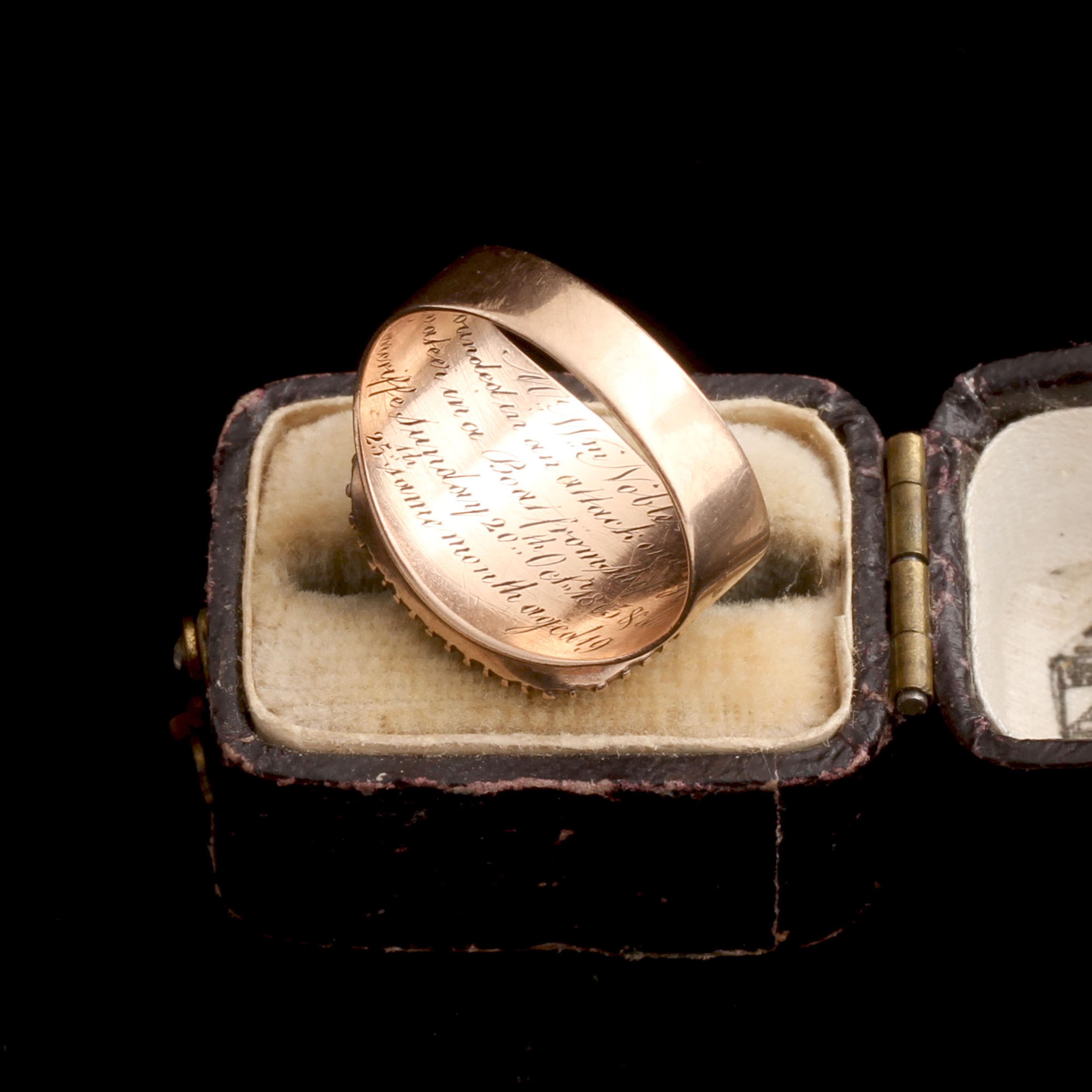 Georgian "Wounded in an attack" Mourning Ring