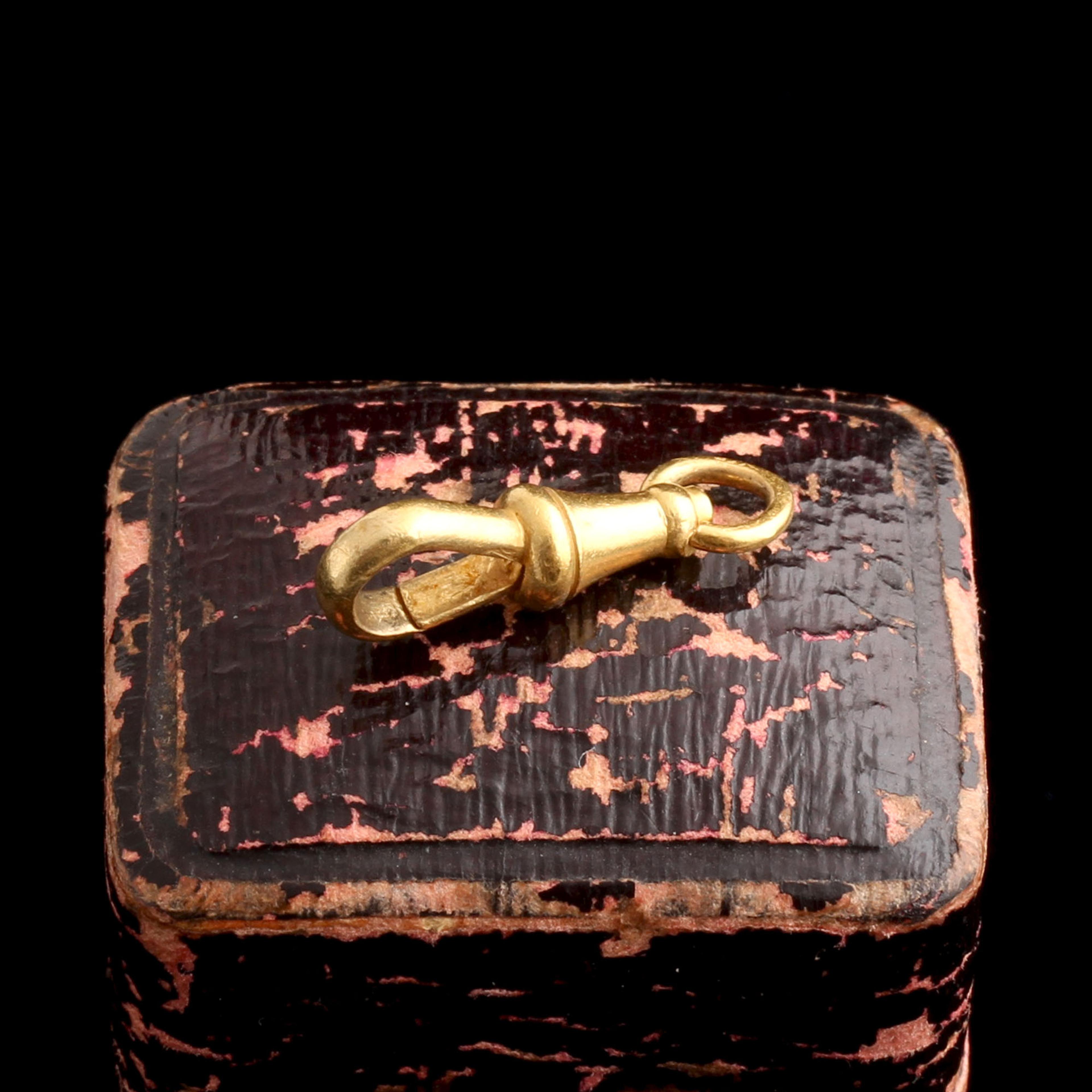 Late 19th Century French Gold Dog Clip