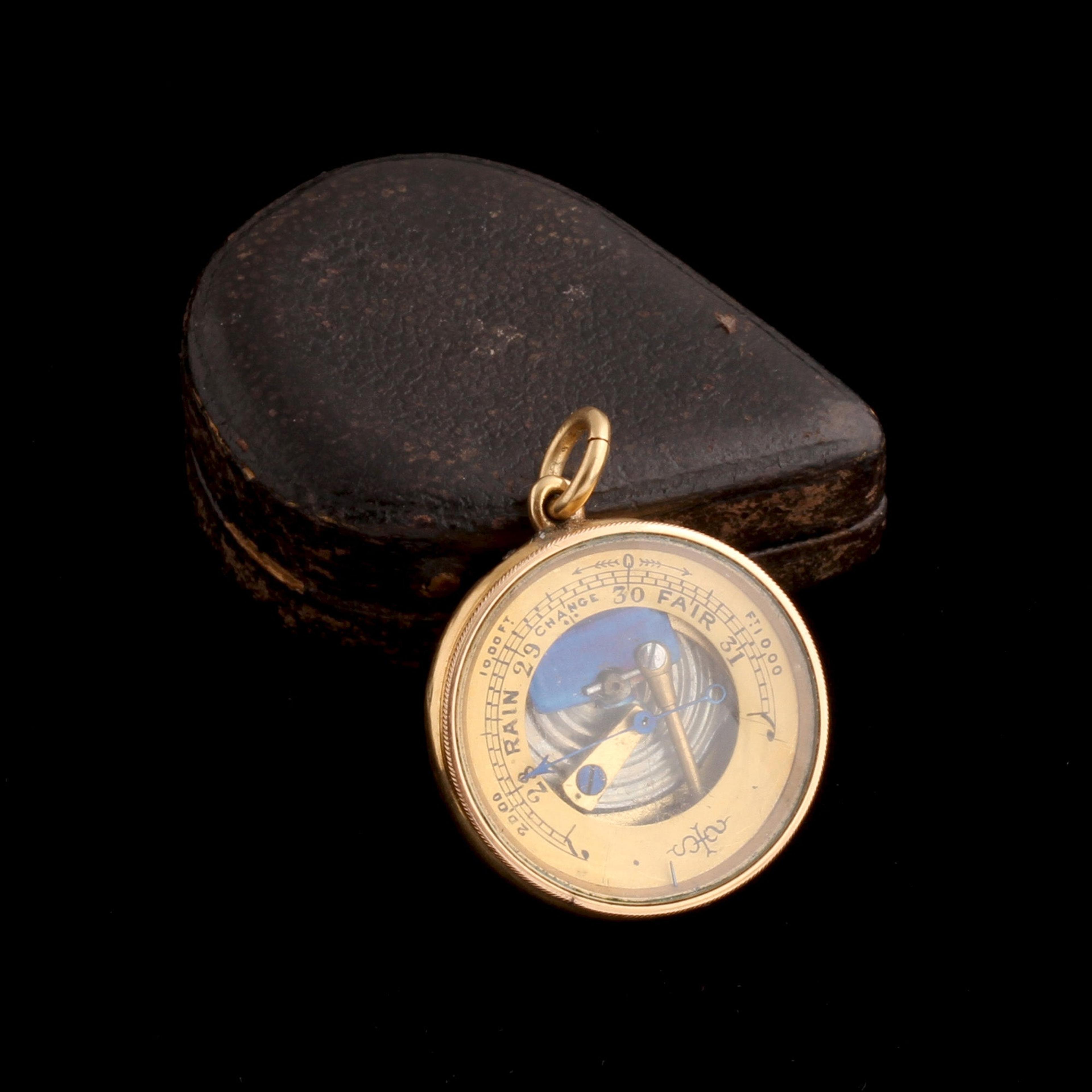 Victorian Barometer Fob In Original Box