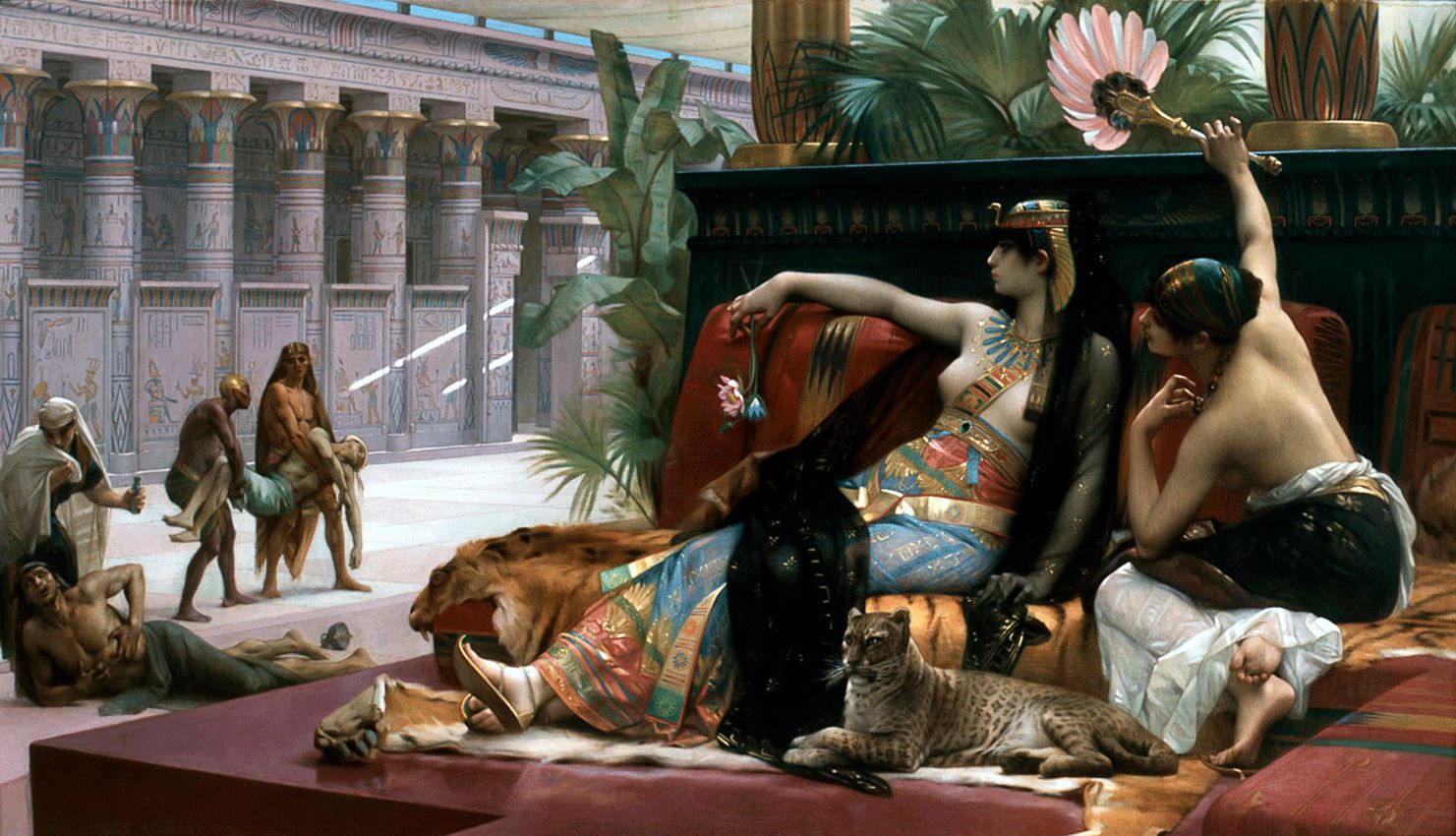 Cleopatra testing poisons on condemned prisoners, Alexandre Cabanel, 1887, Royal Museum of Fine Arts, Antwerp.