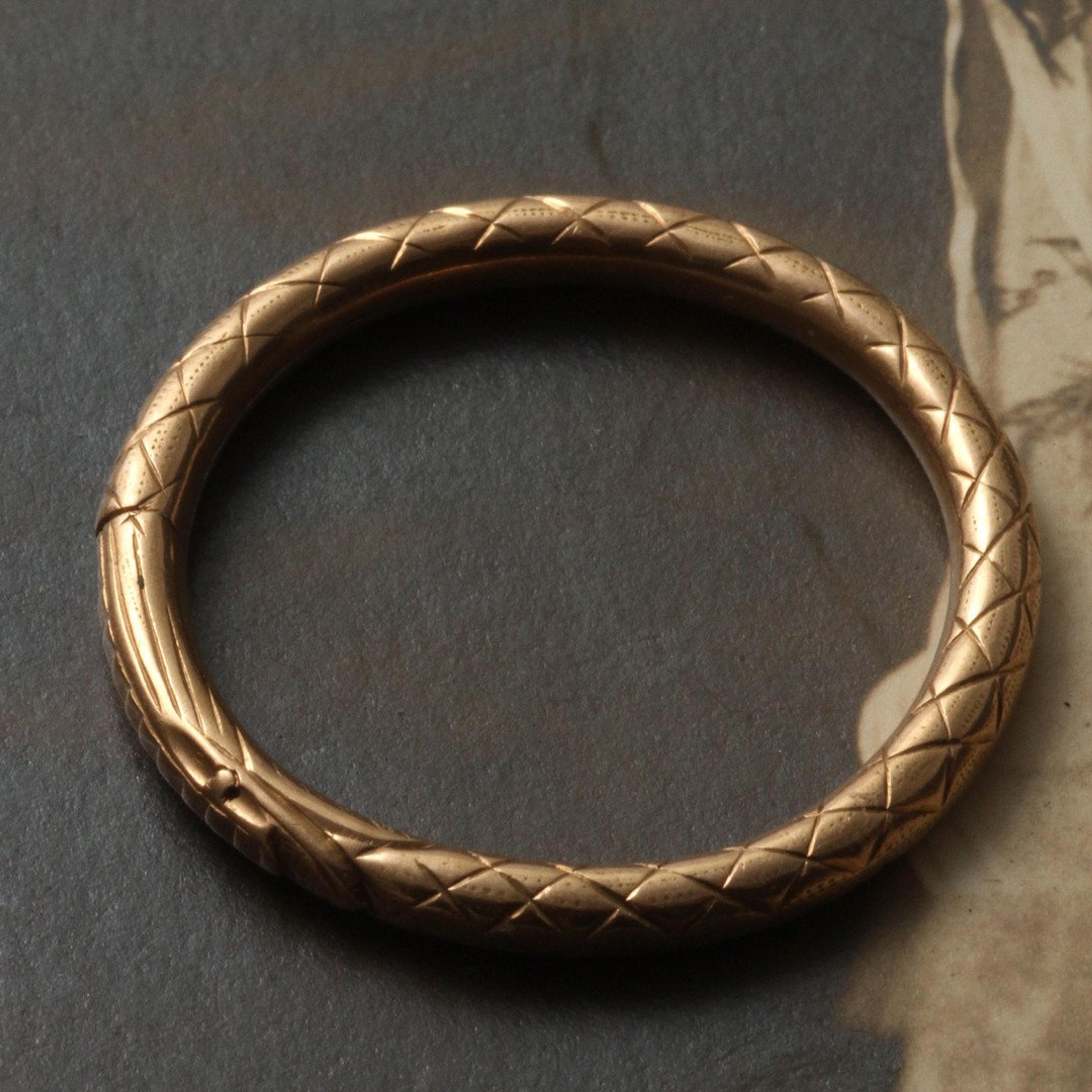 Detail of Victorian Ouroboros Split Ring