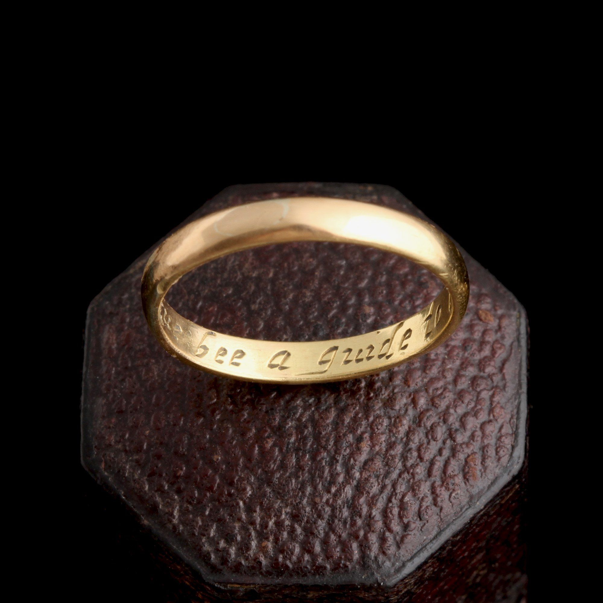 18th Century "Let virtue bee a guide to thee" Posy Ring
