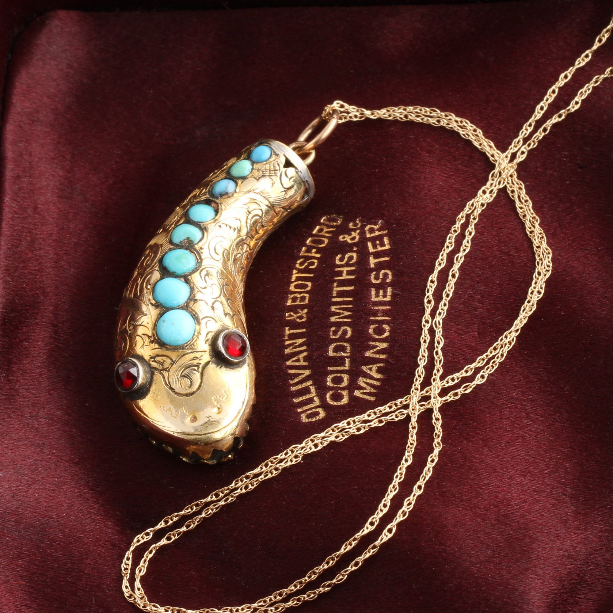 Victorian Snake Head Pendant