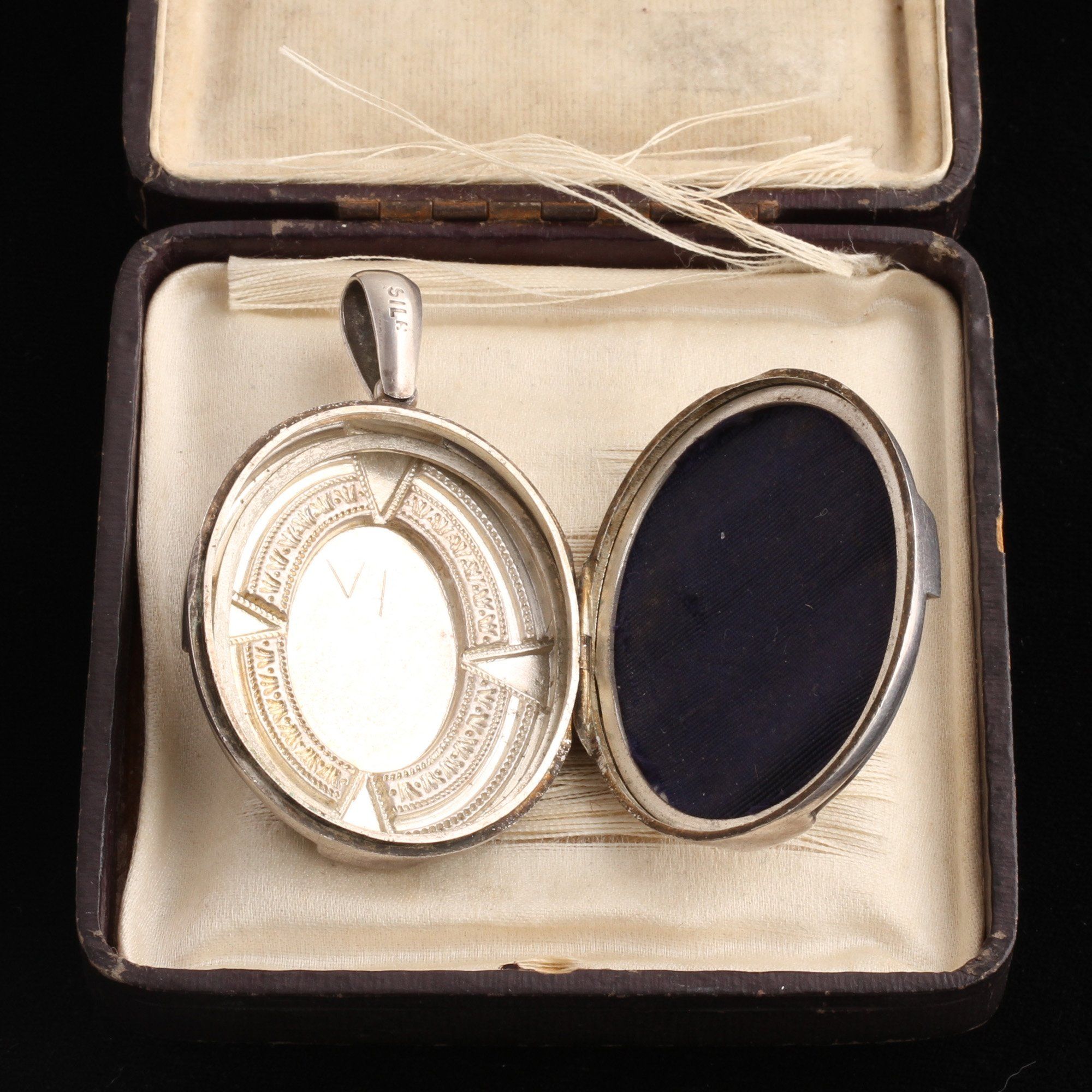 Victorian Forget Me Not Silver Locket
