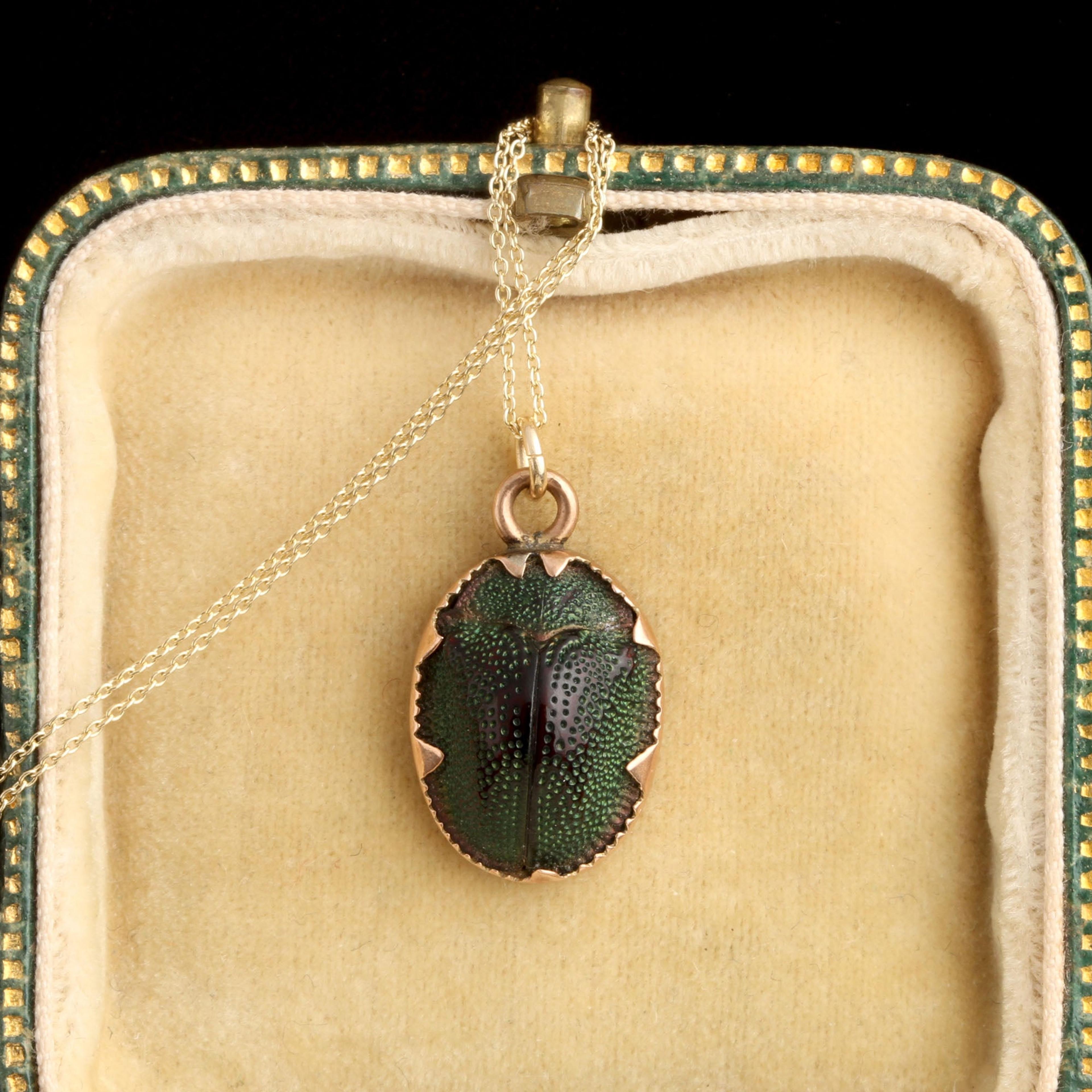 Victorian Scarab Beetle Necklace