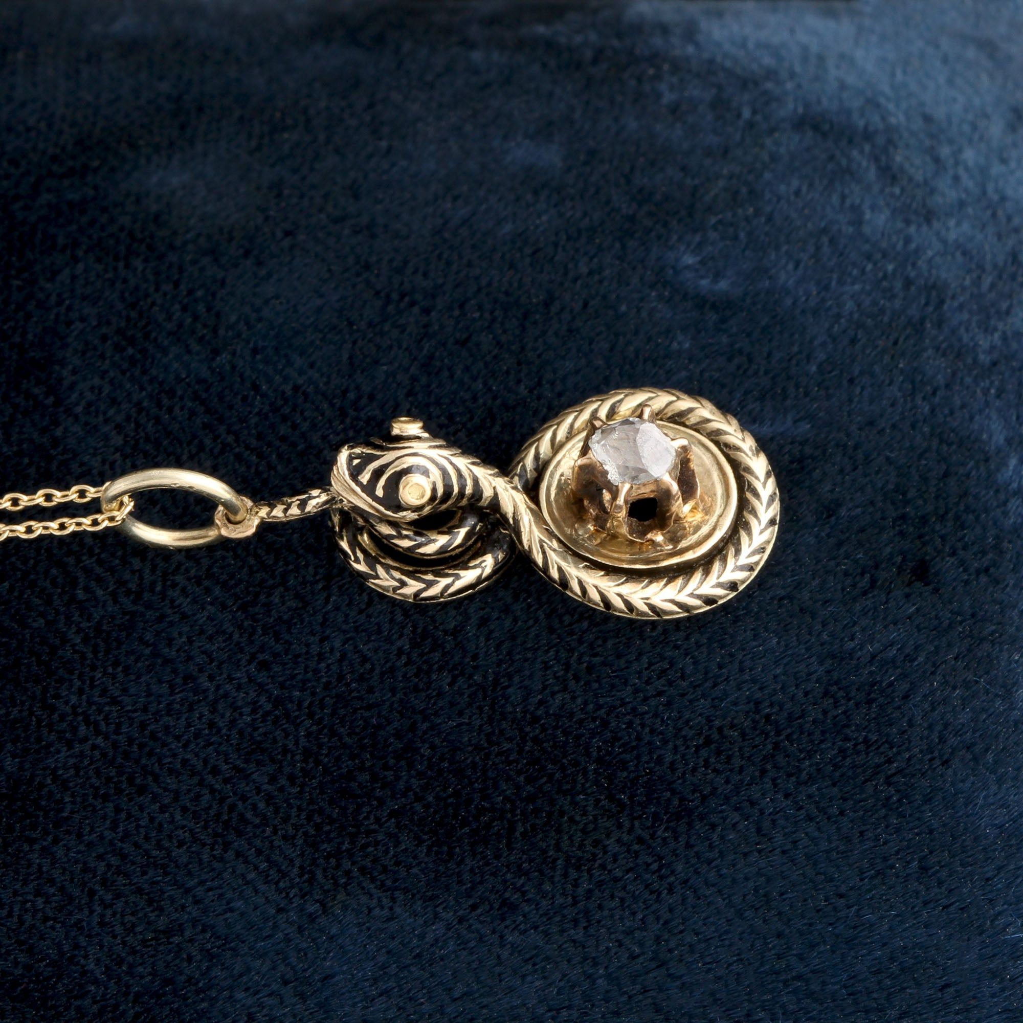 Victorian Infinity Knot Snake Necklace
