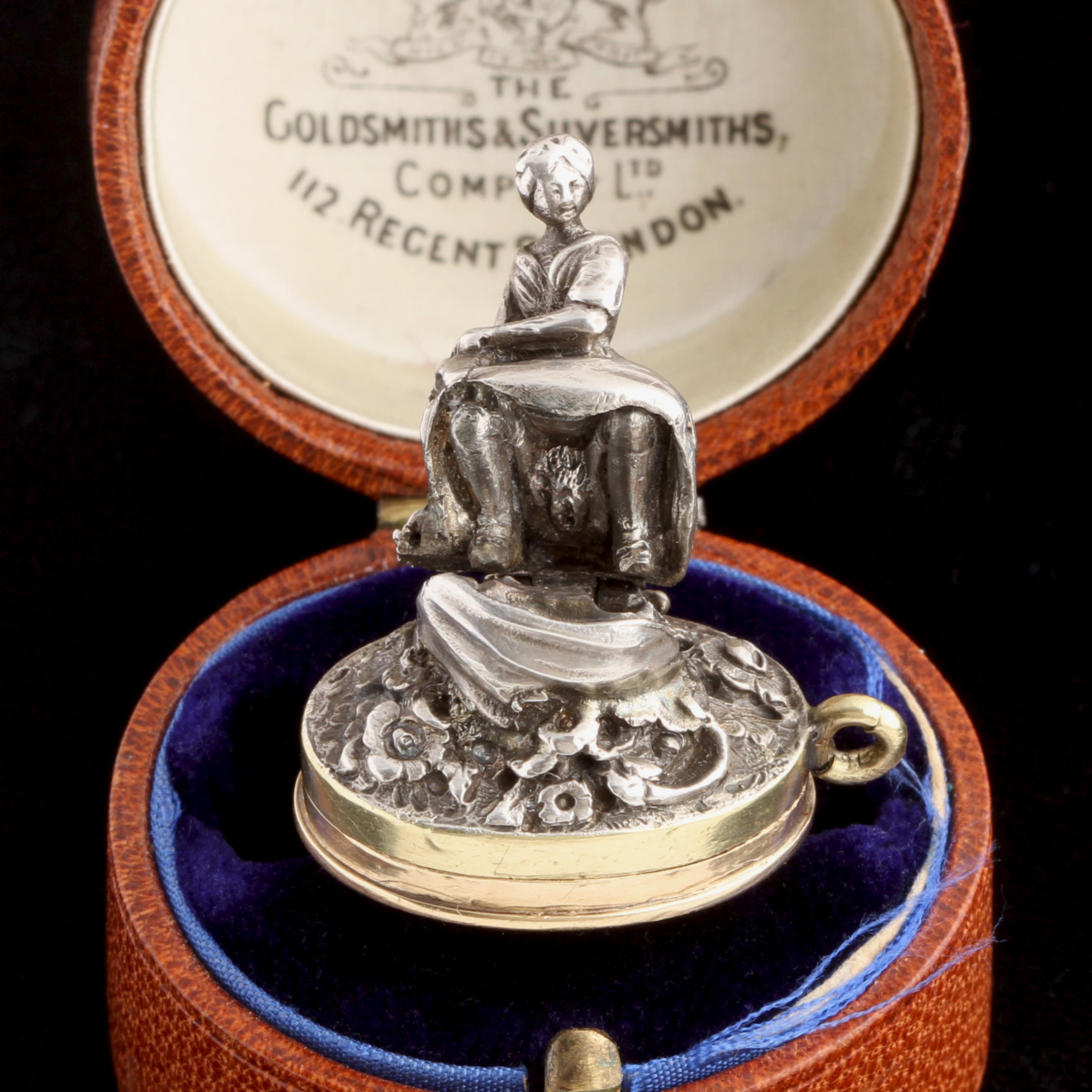 Detail of Victorian Risque Novelty Fob