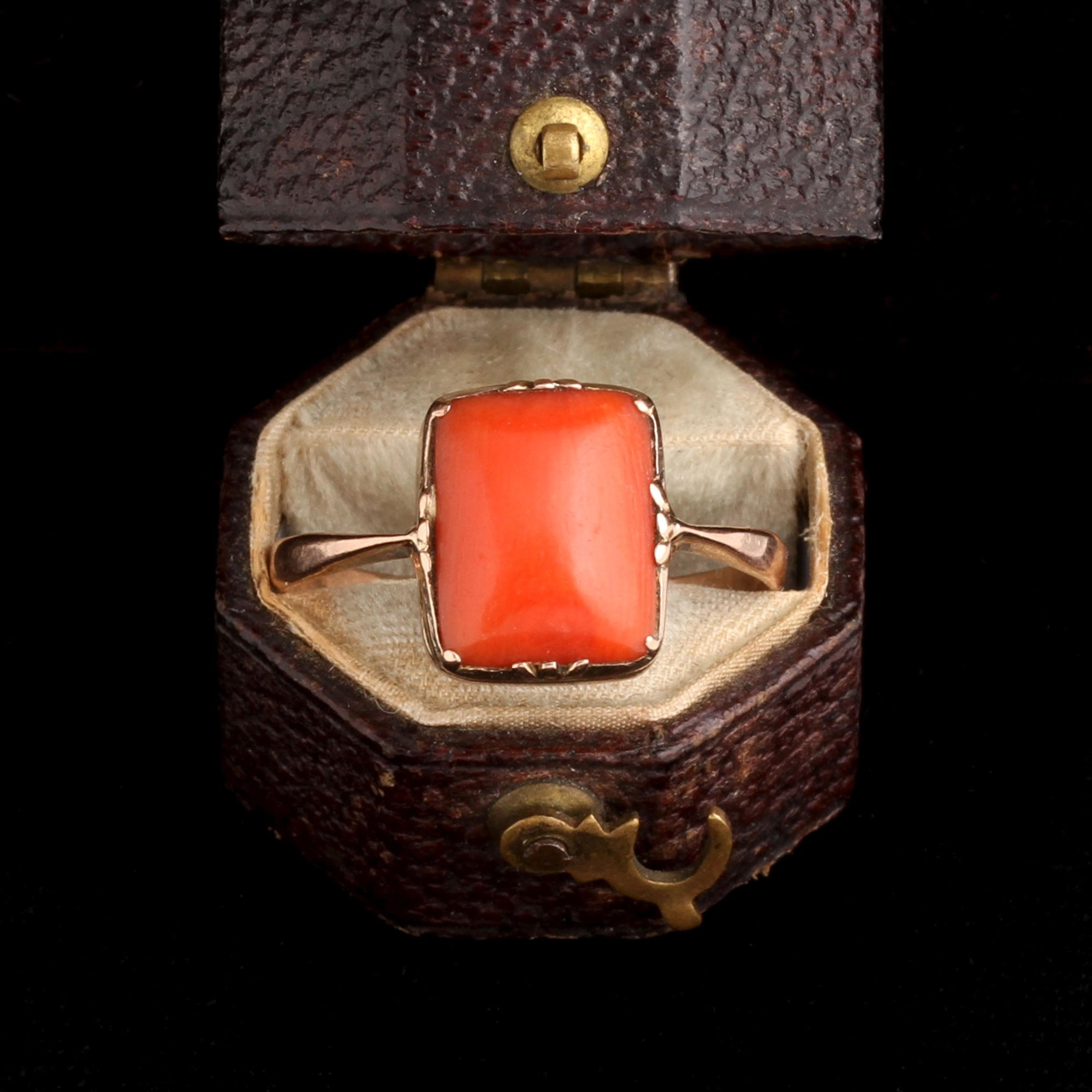 Victorian Coral Ring