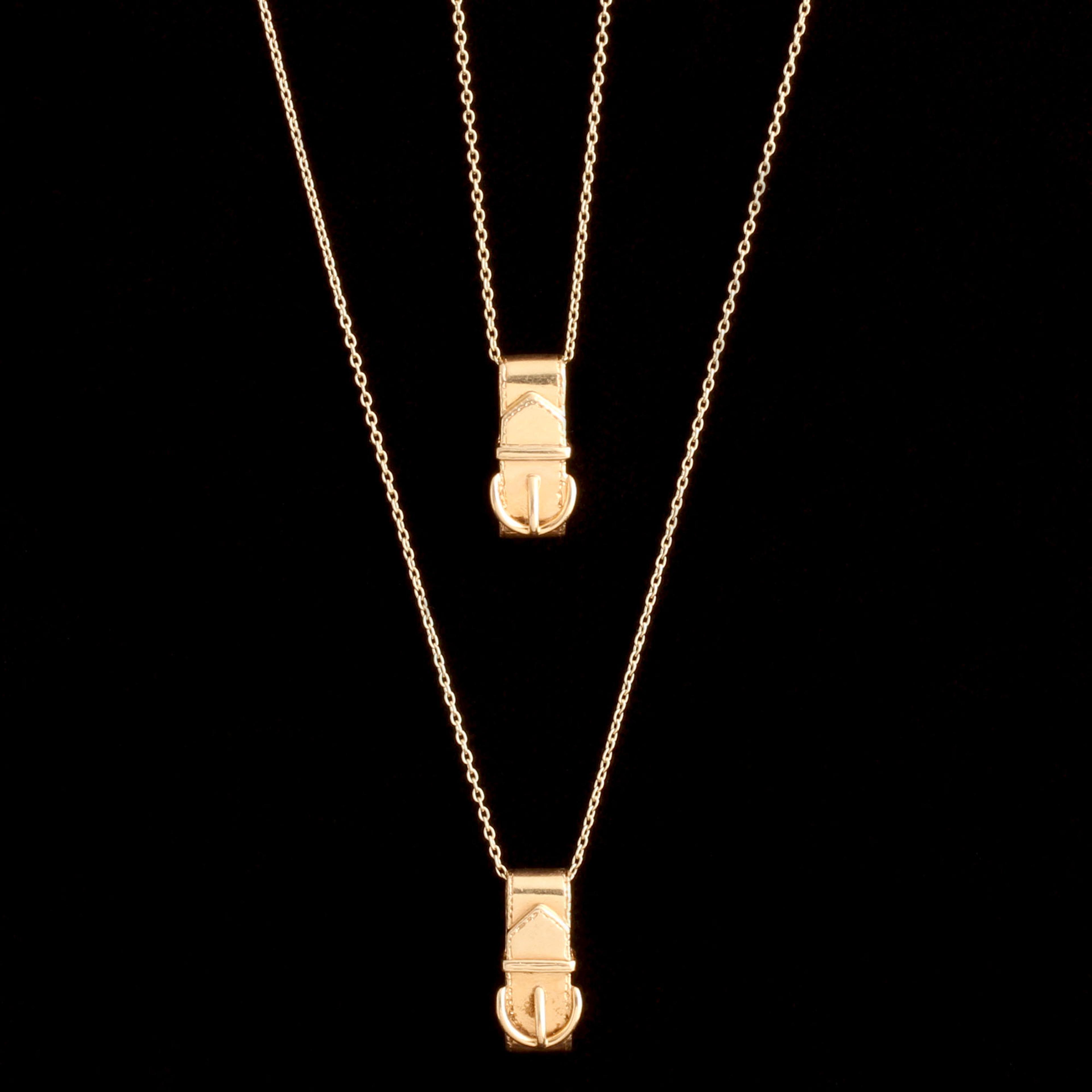Victorian Gold Buckle Necklaces