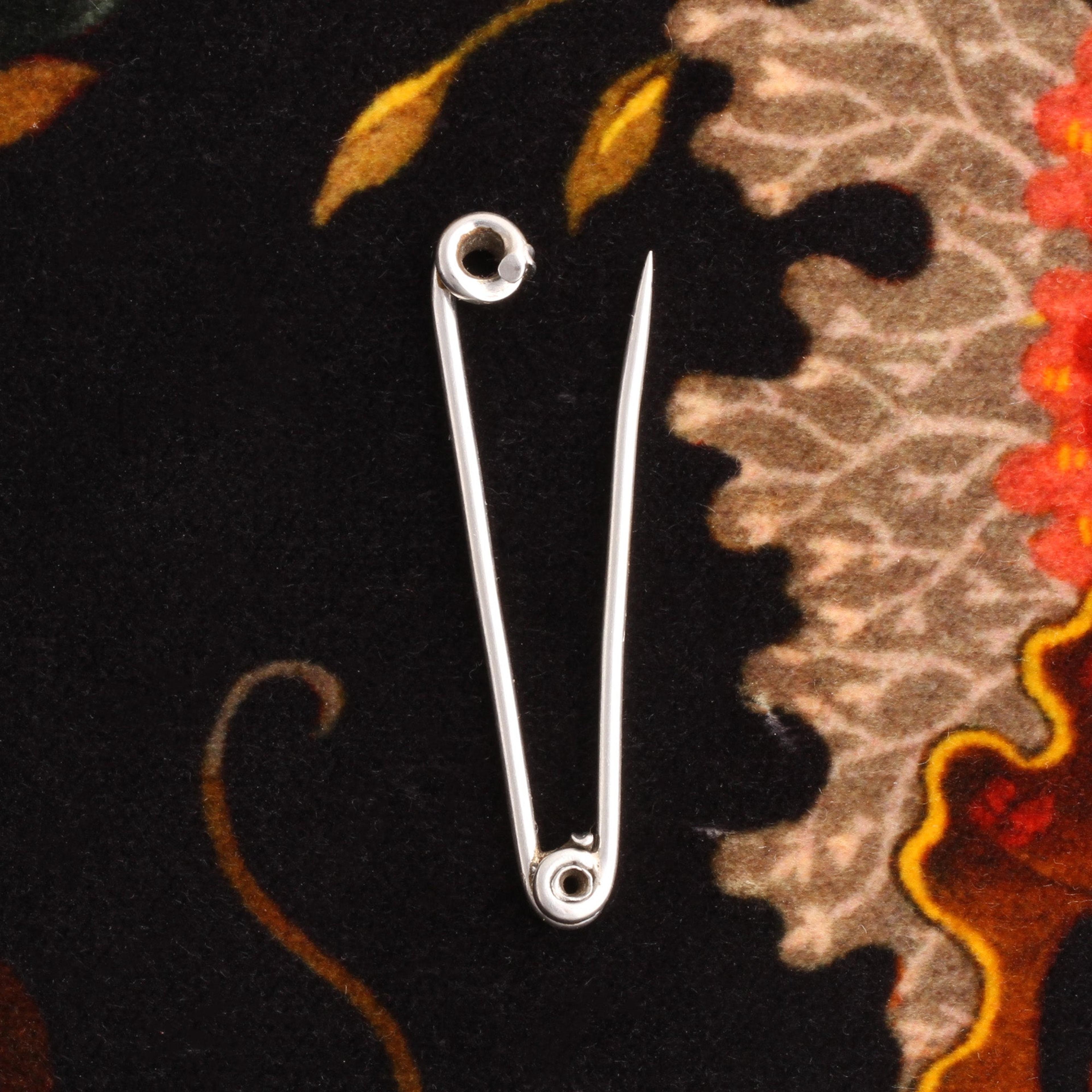 Detail of Edwardian Platinum Safety Pin