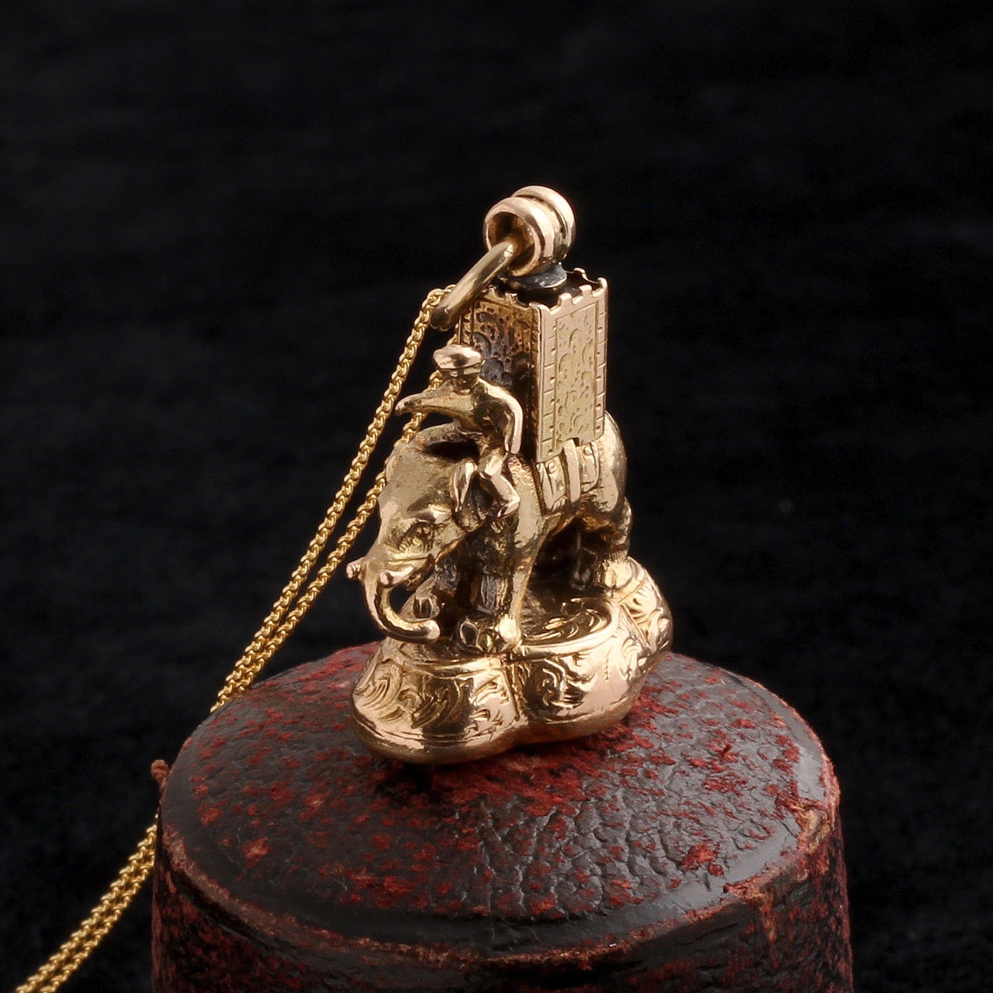 14K Gold Wax Seal Fob Charm