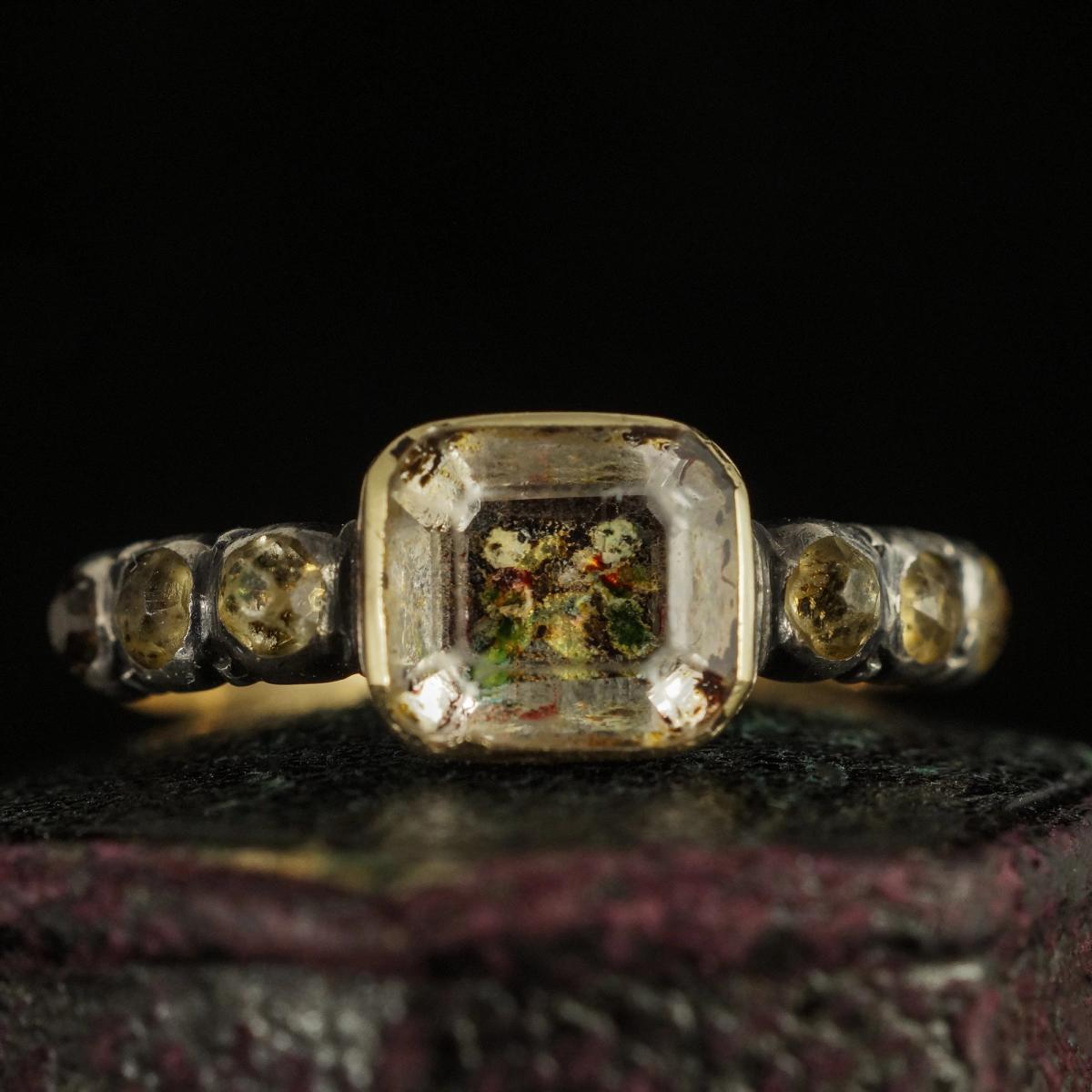 Stuart Crystal Mourning Ring with Cherubs — Erica Weiner