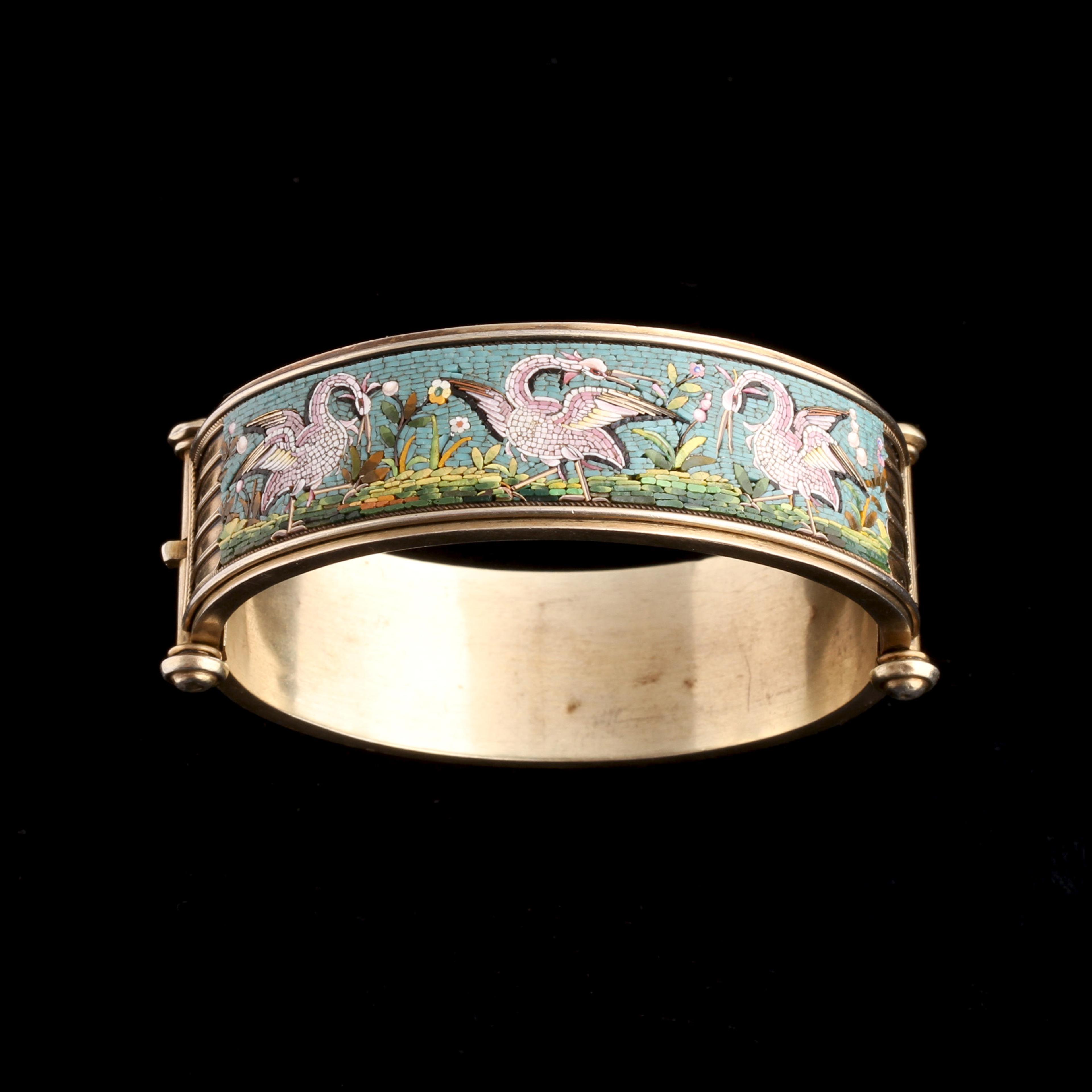 Grand Tour Heron Micromosaic Bangle