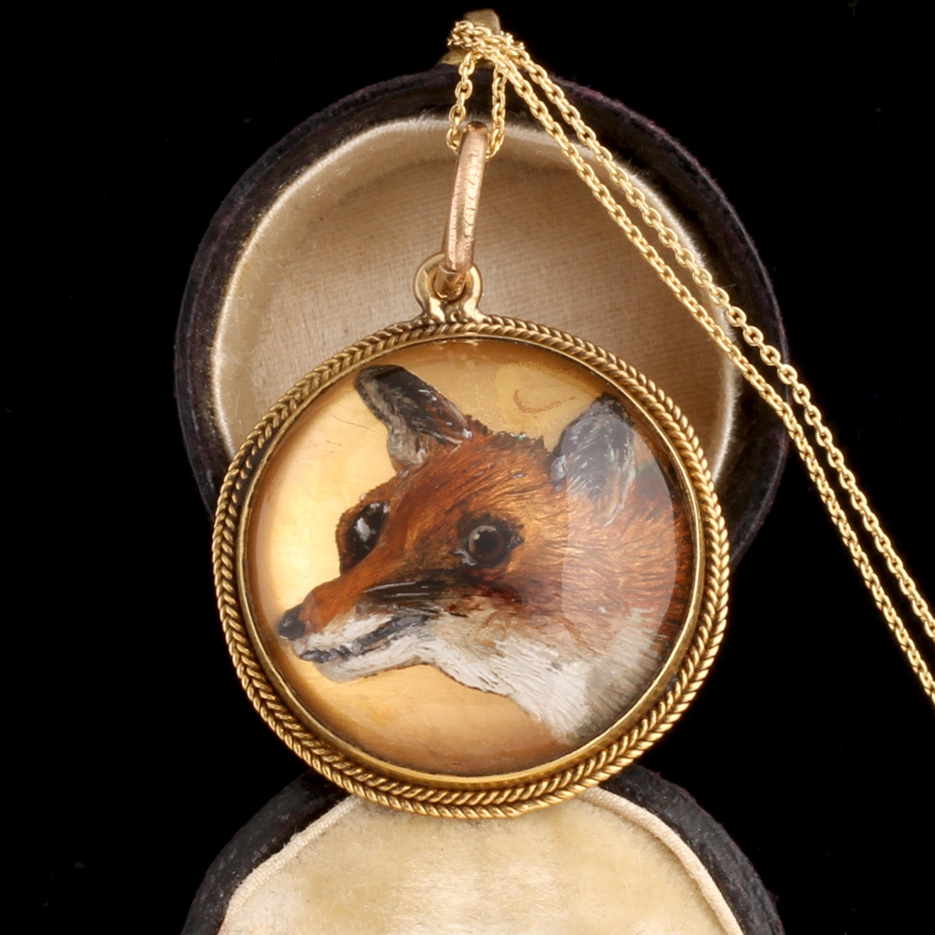 Victorian Essex Crystal Fox Necklace