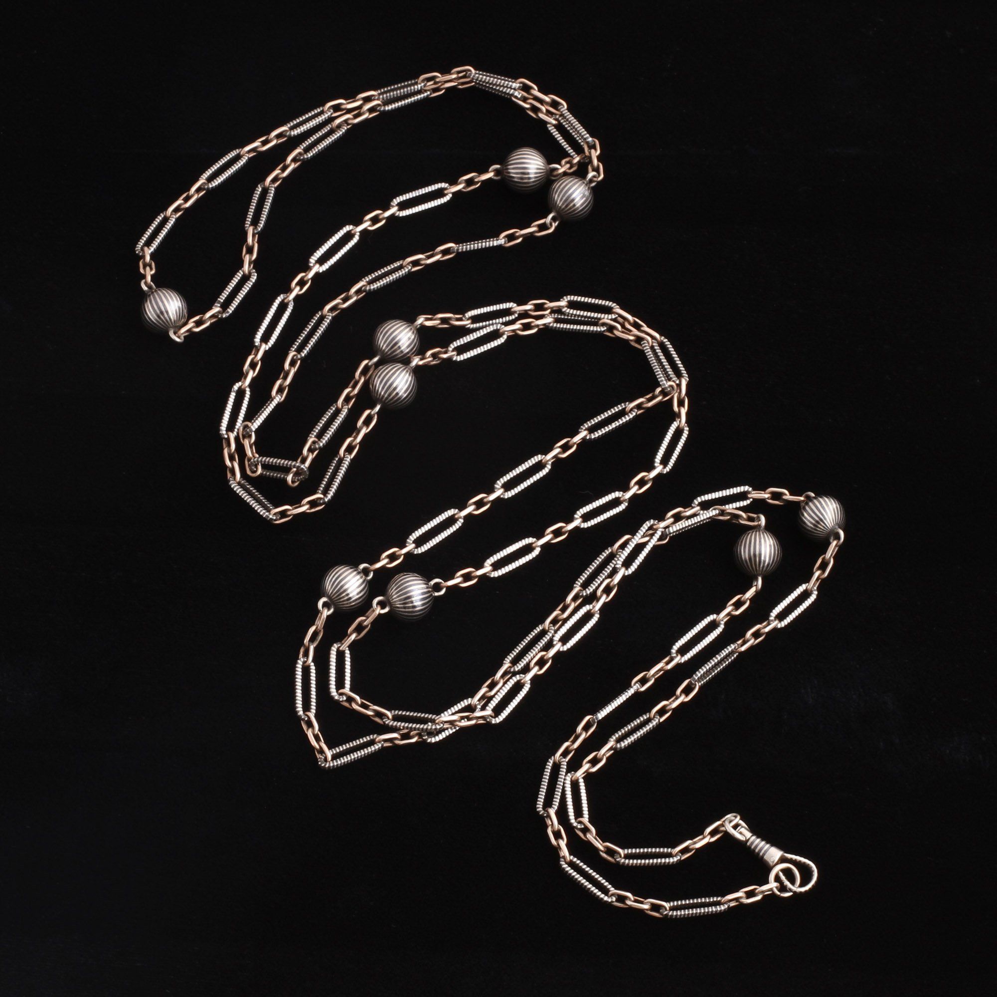 Victorian Niello Guard Chain