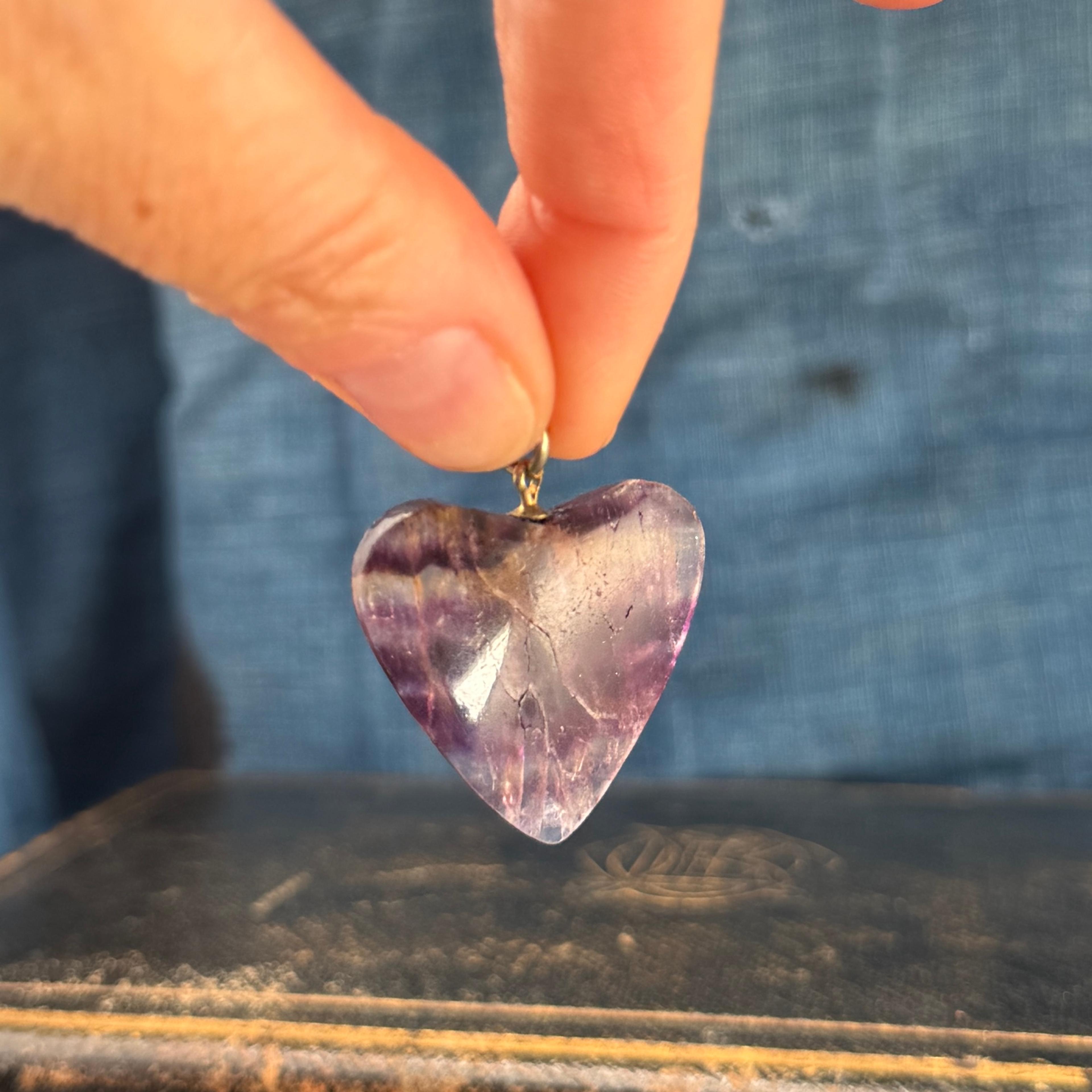 Blue John Heart Pendant