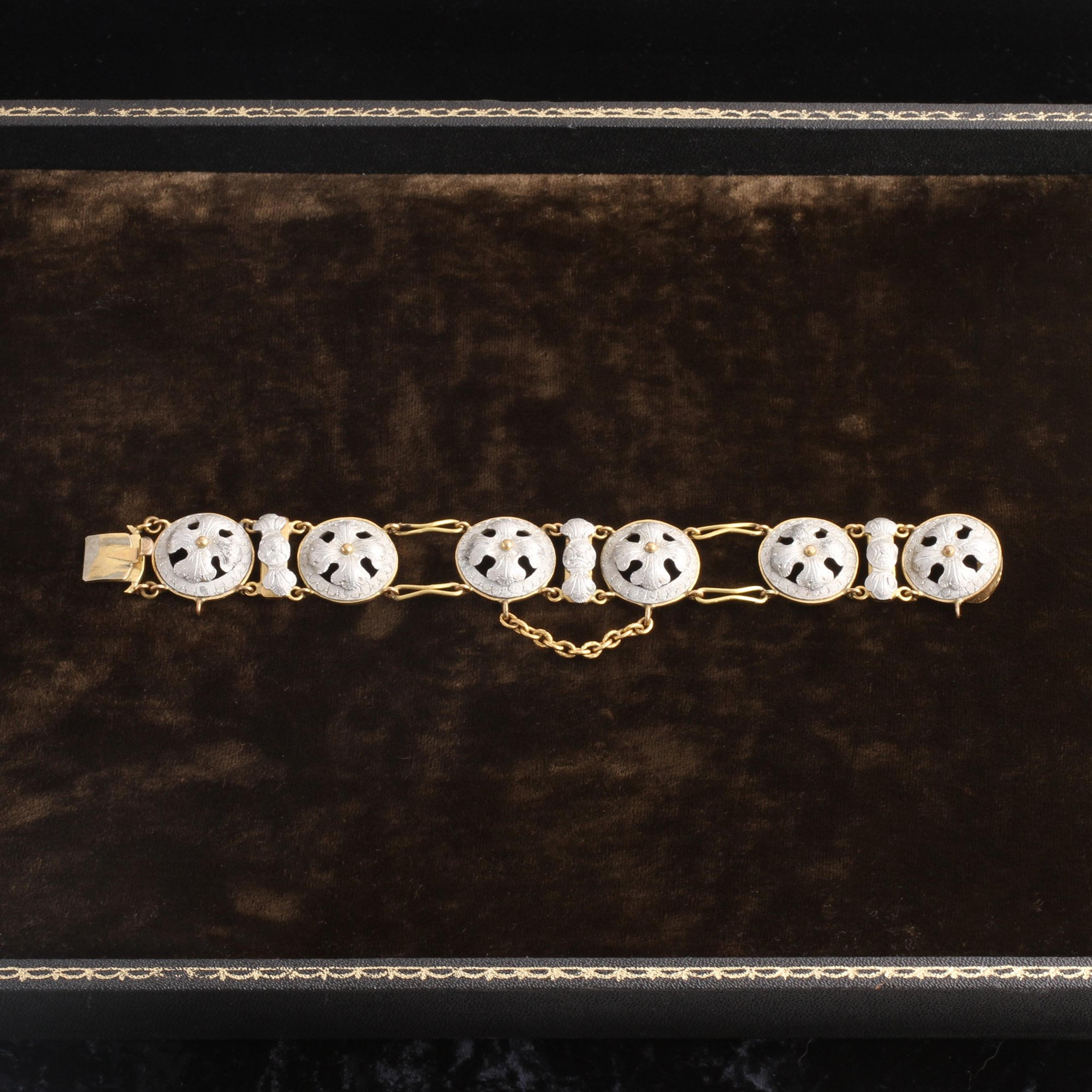 Detail of Mid Victorian Aluminum Bracelet