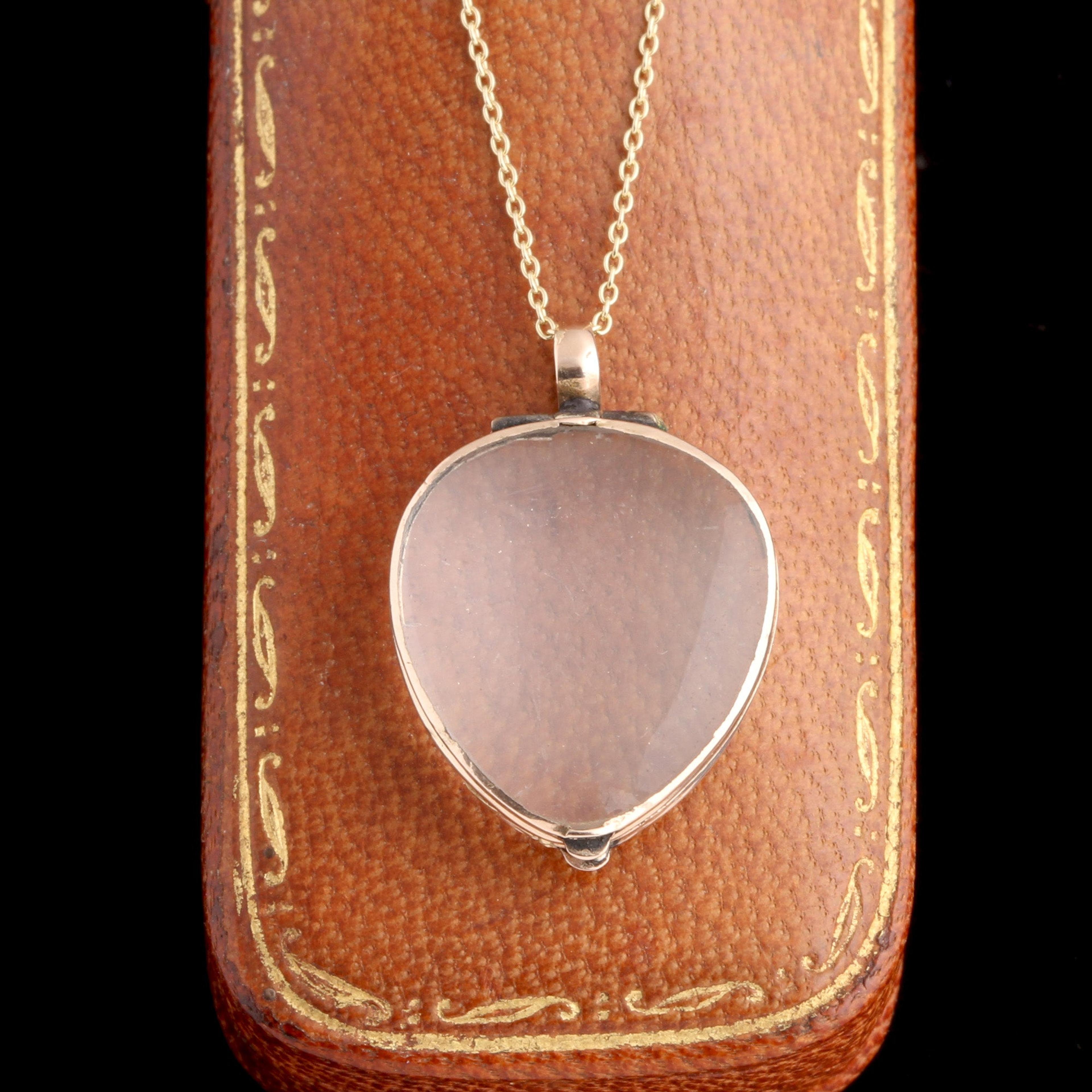 Georgian Heart Locket Necklace