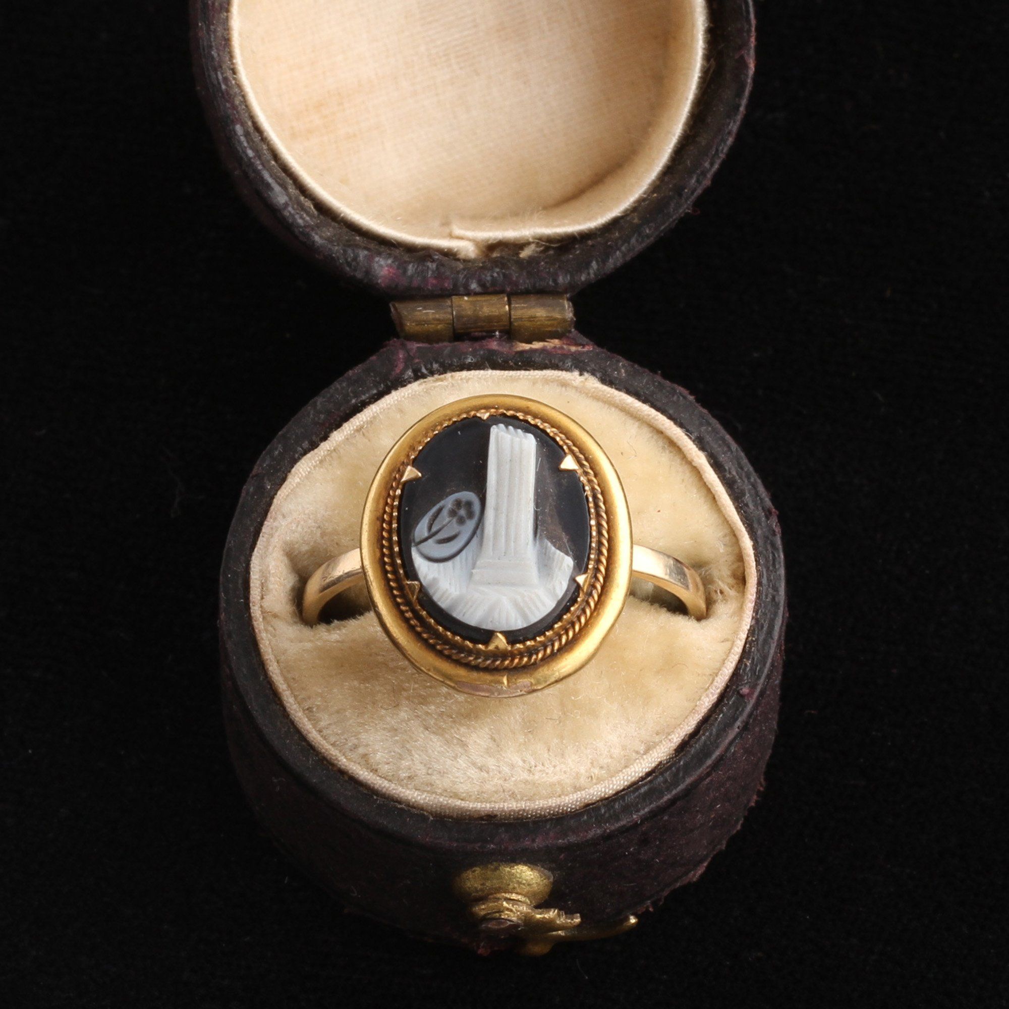 Victorian Broken Column Cameo Ring