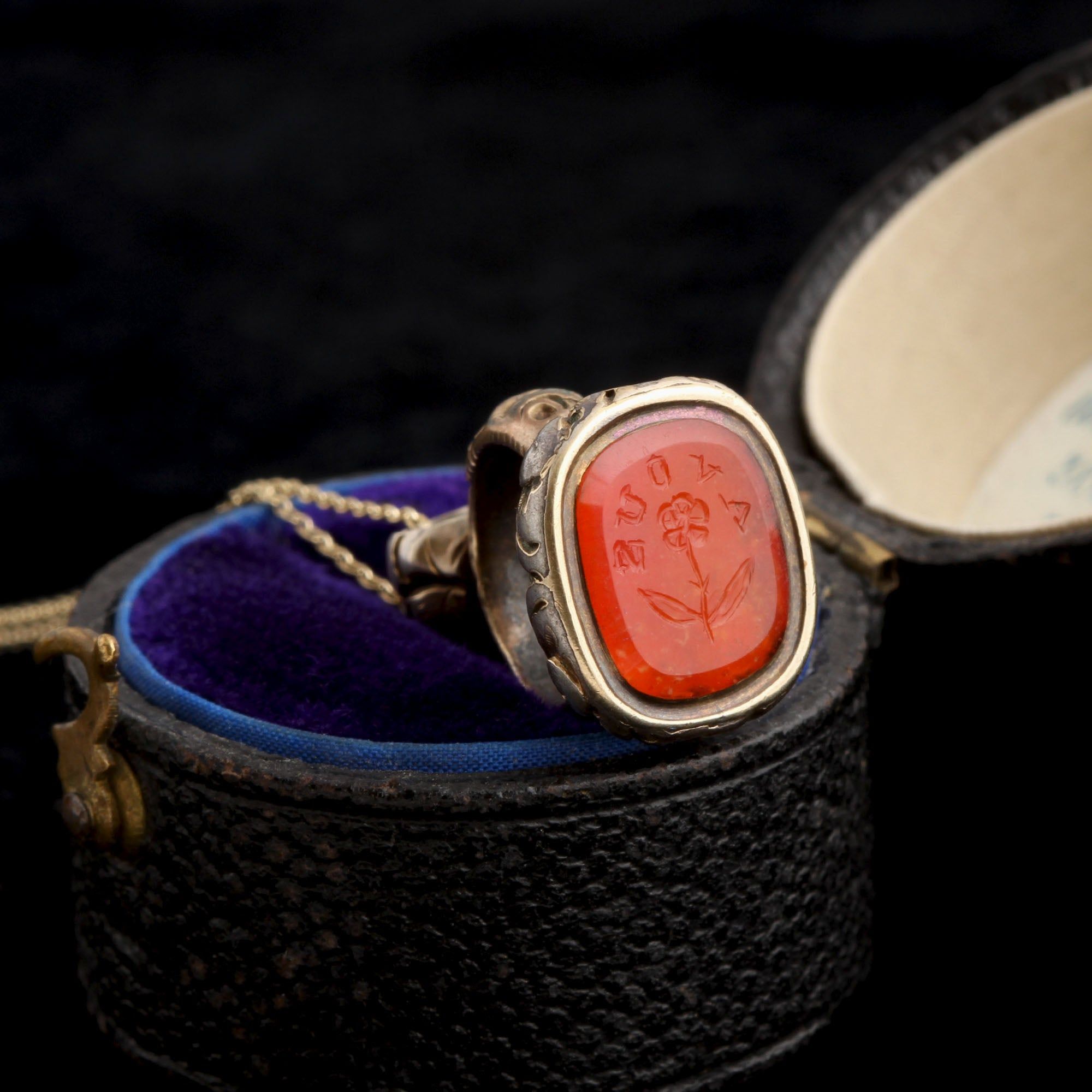 Georgian "Pensée à Vous" Wax Seal Necklace