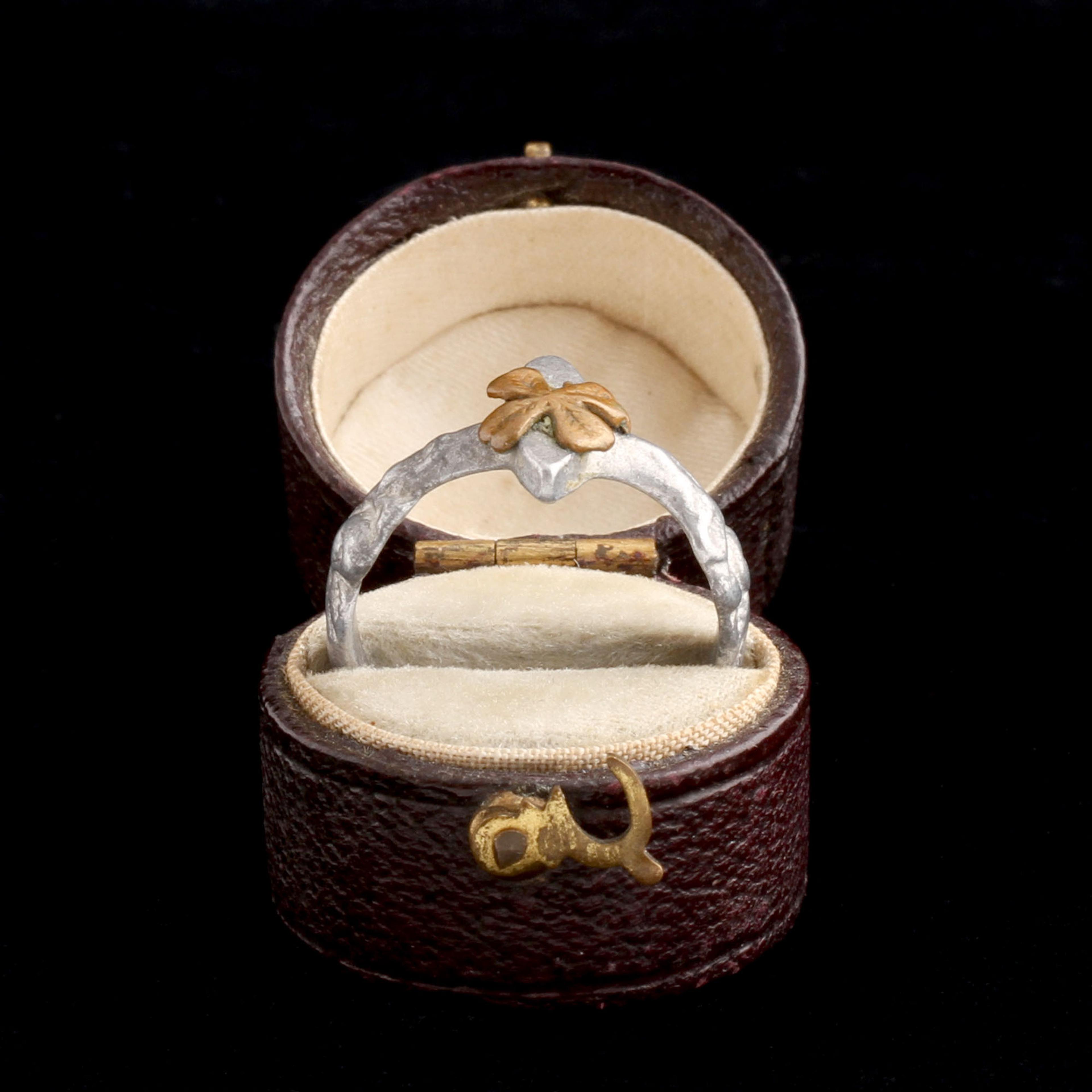 WWI Era Lucky Clover Trench Art Ring