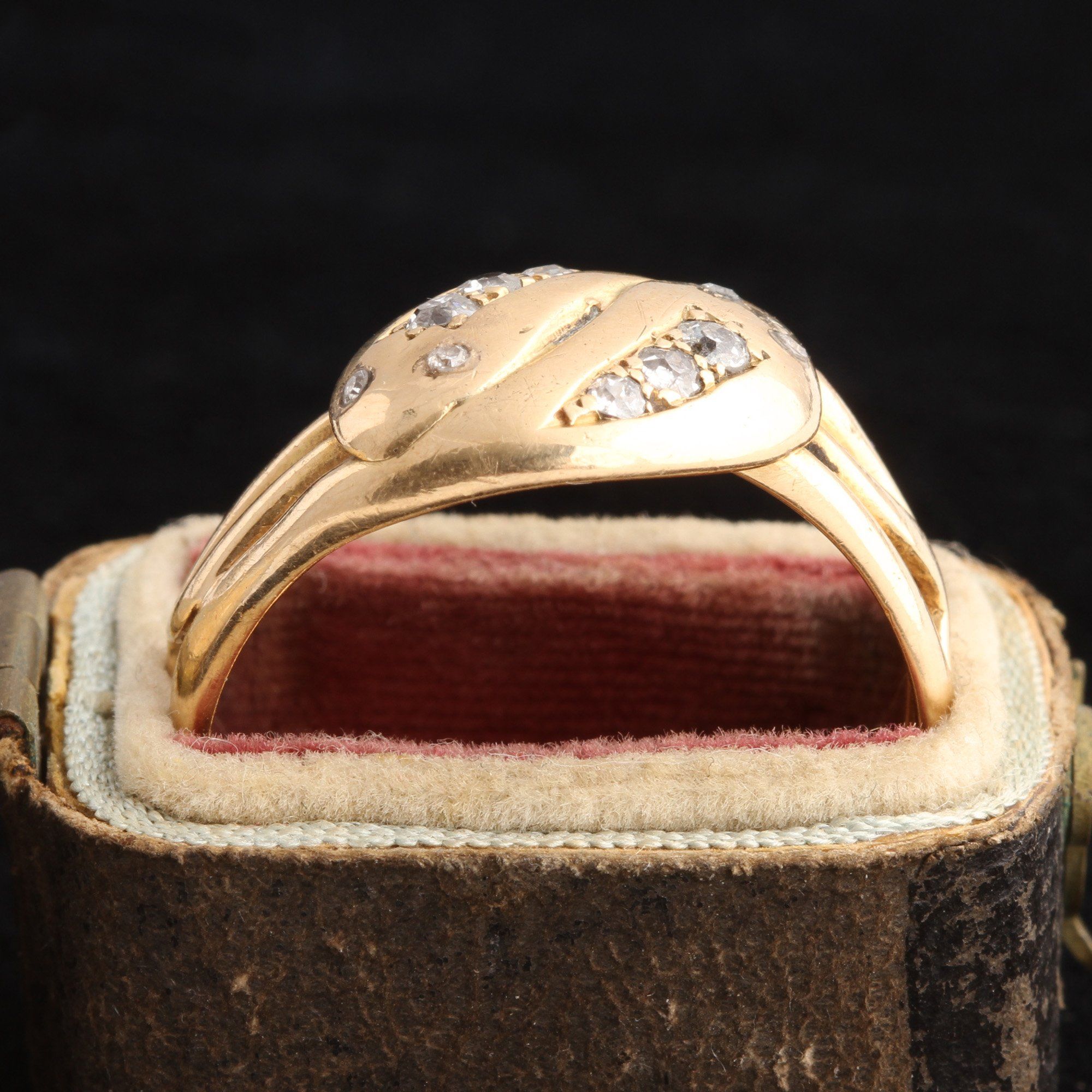 Victorian Entwined Snakes Diamond Ring