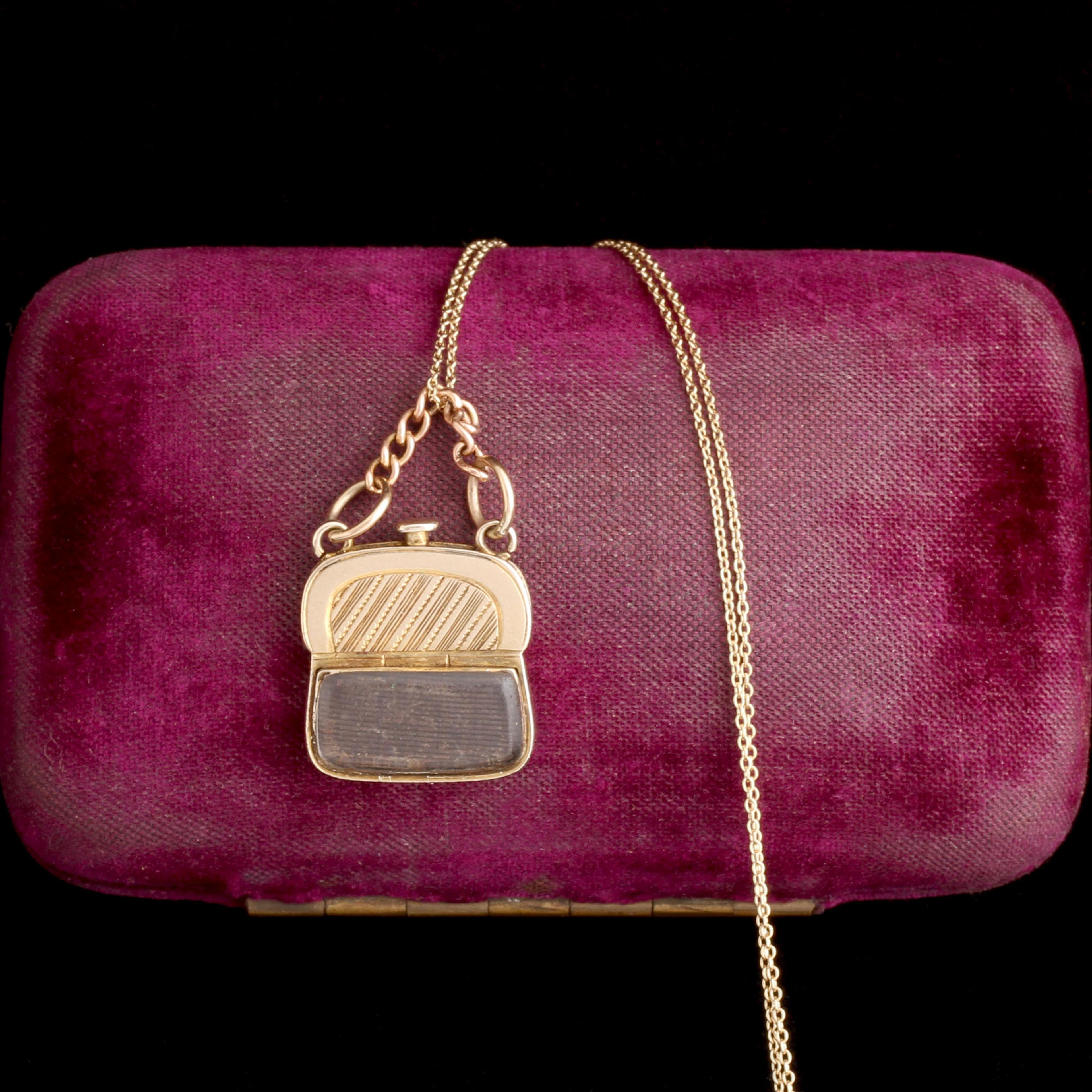 Georgian Purse Locket Necklace