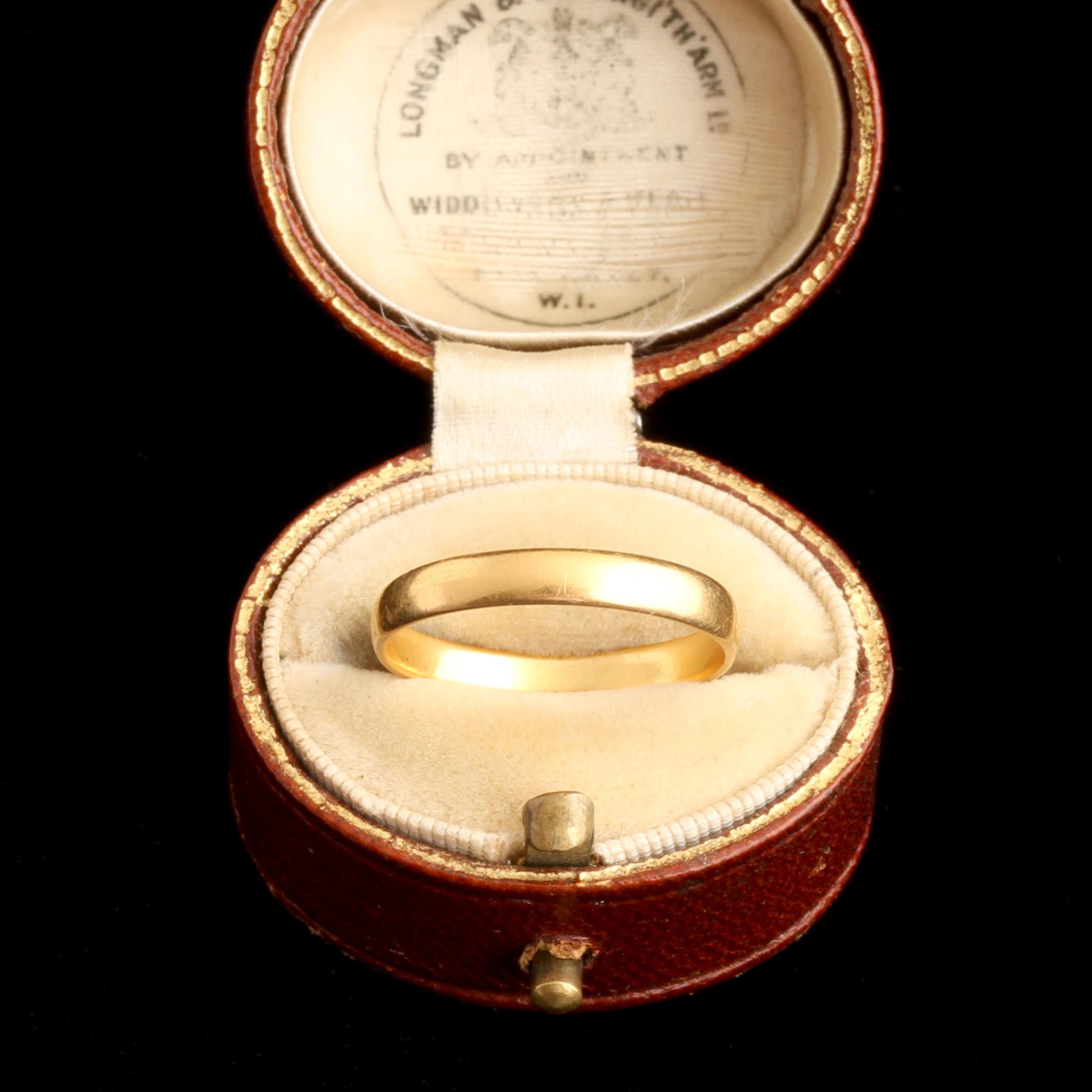 Victorian 22k Gold 3mm Wedding Band