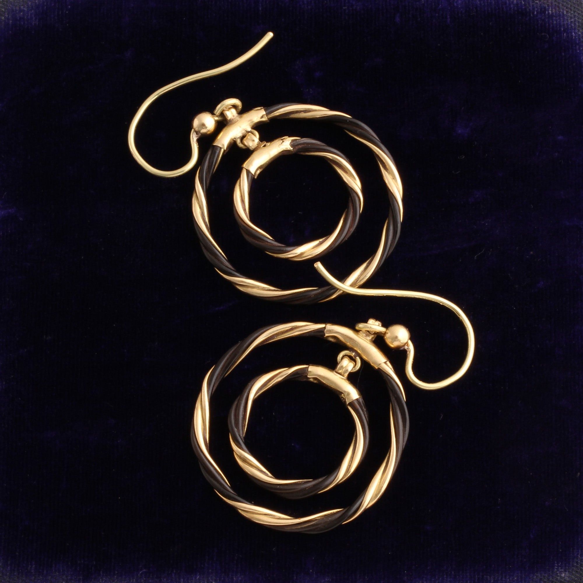 Victorian Elephant Hair Earrings