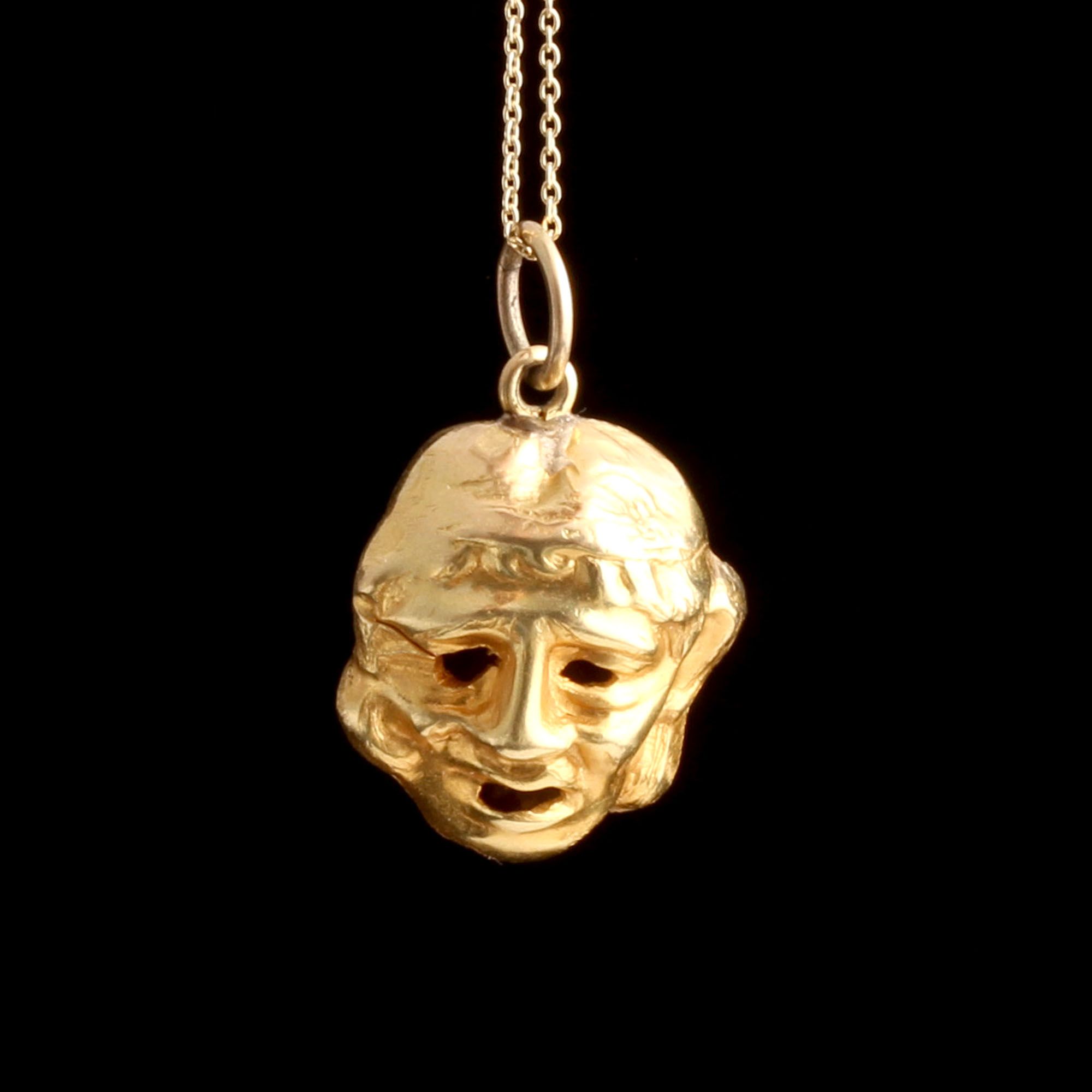 【送料&関税込】Etro Gold Theater Mask Necklace Etro Gold Theater Mask Necklace | italist