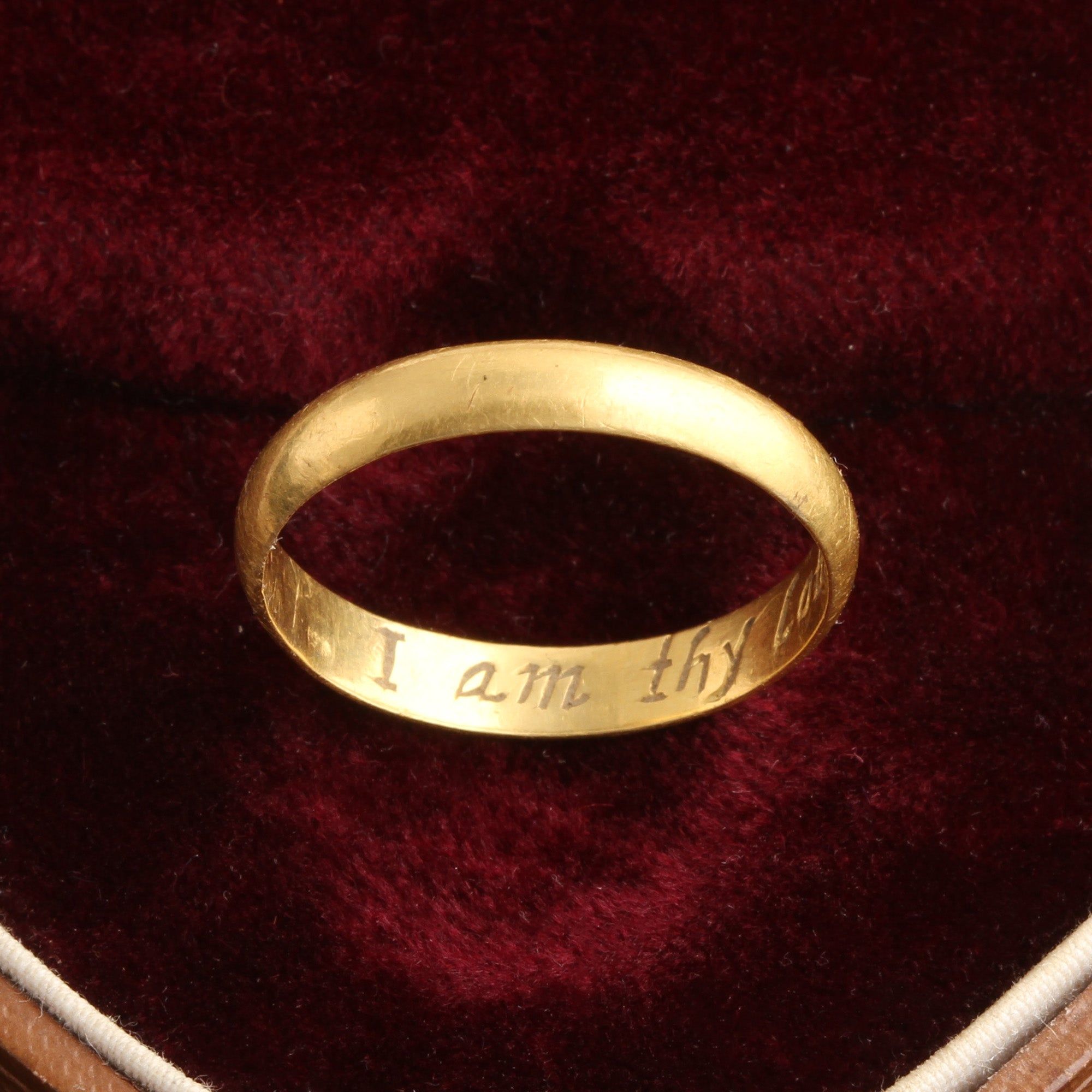 18th Century "I am thy lott refuse me nott" Posy Ring