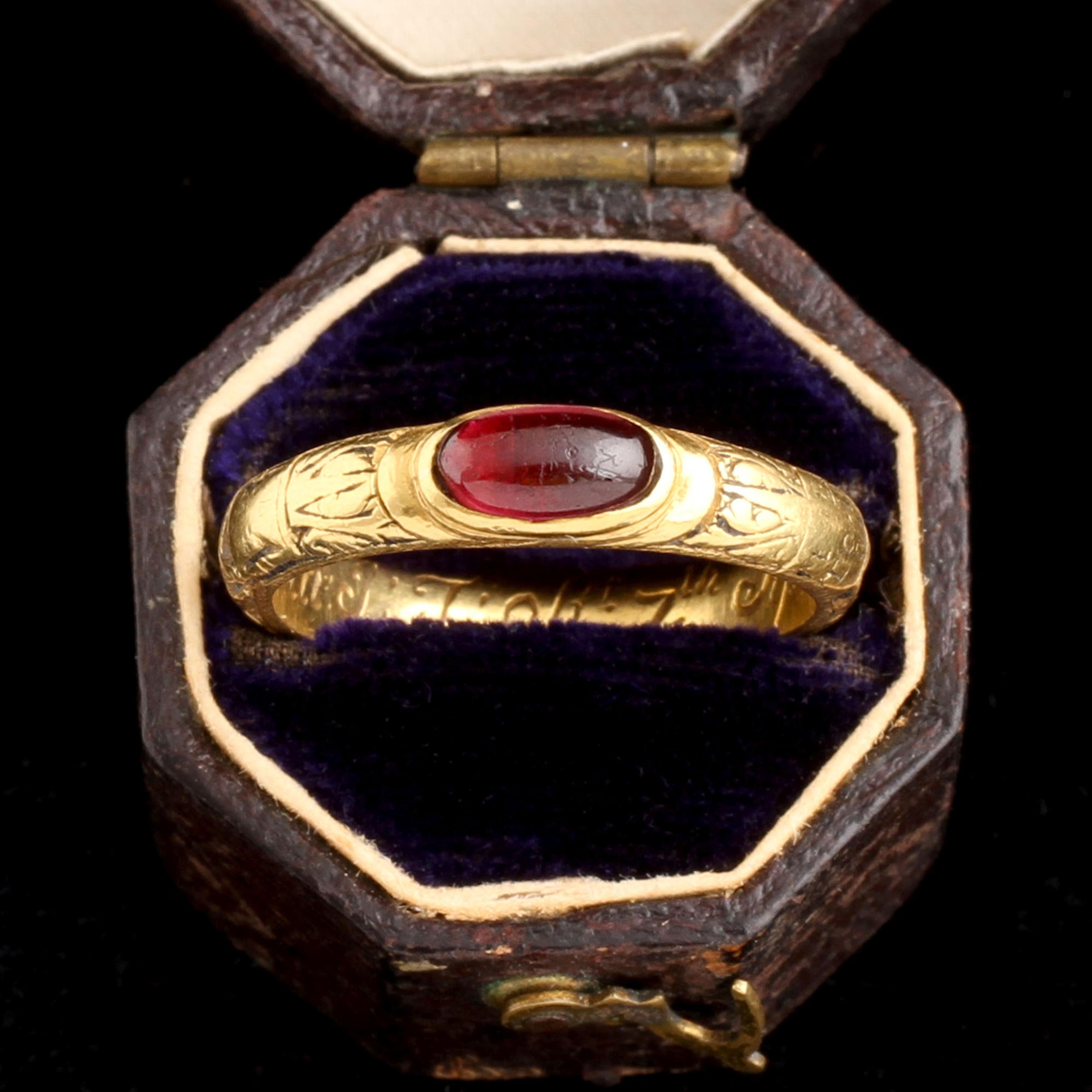 Early Georgian Garnet Skeleton Ring
