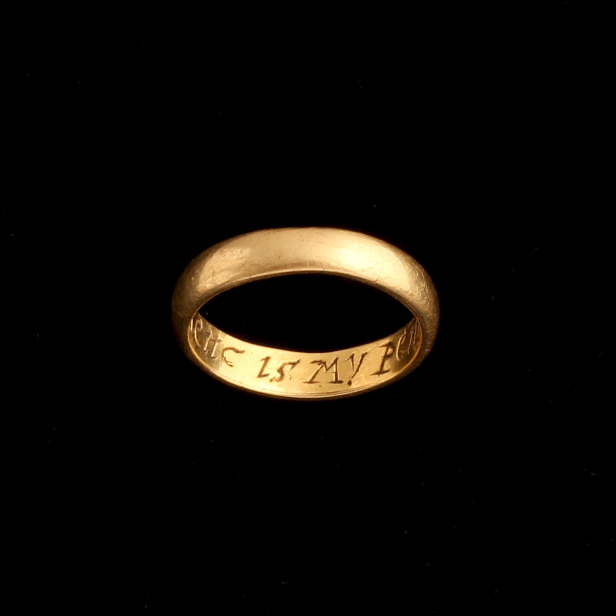 18th Century "Pacience is My Penance" Posy Ring