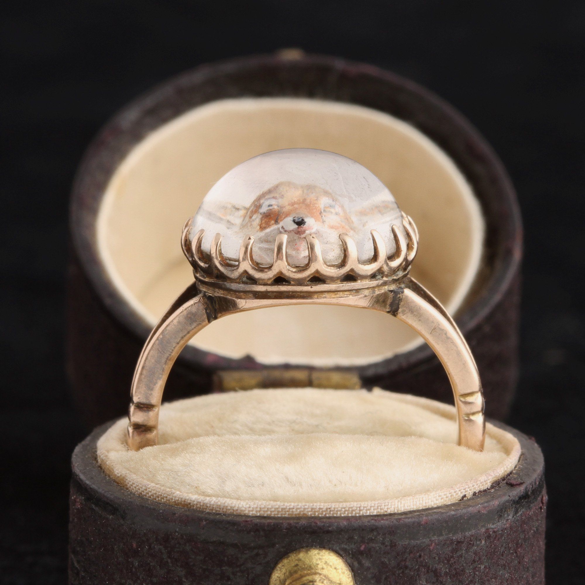 Victorian Essex Crystal Fox Ring