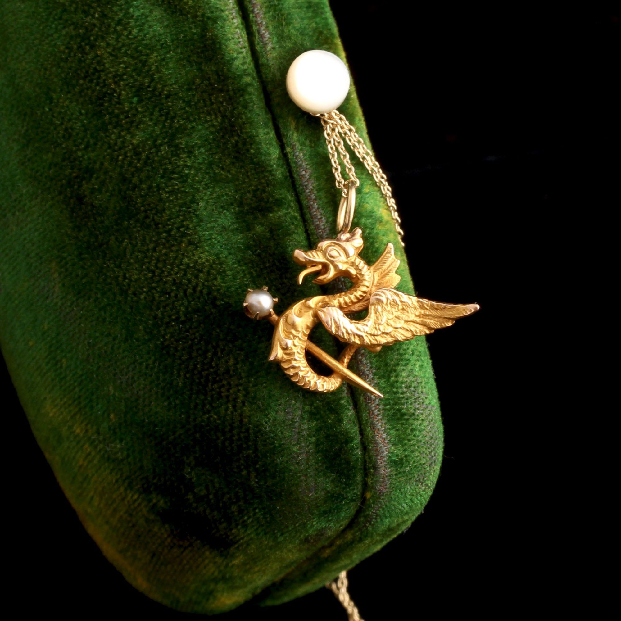 Victorian Dragon Necklace