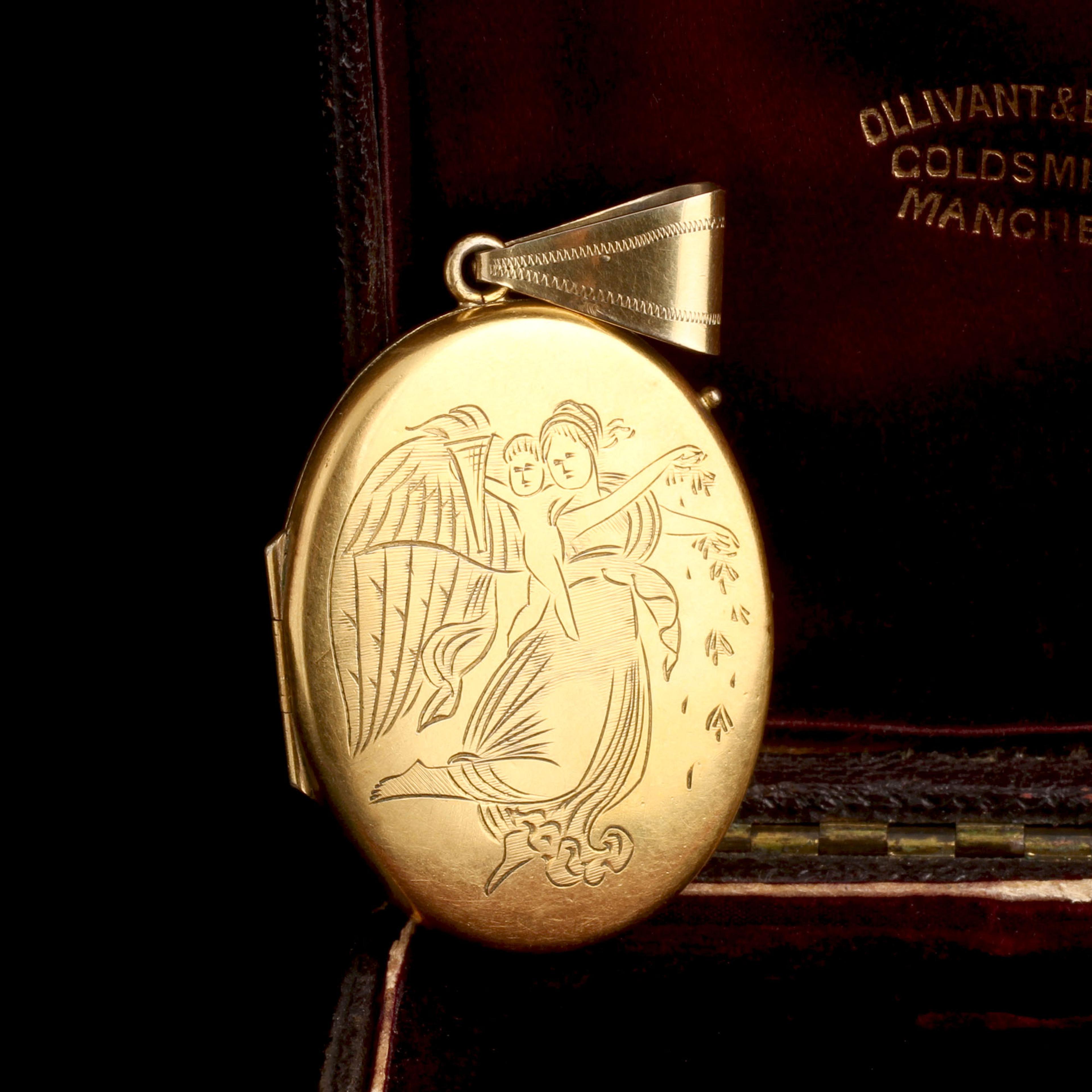 Mid 19th Century Eros & Angel Locket